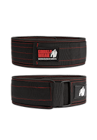 Gorilla Wear Gorilla Wear 4 Inch Nylon Lifting Belt Lifting Belts Black/Red Stitched