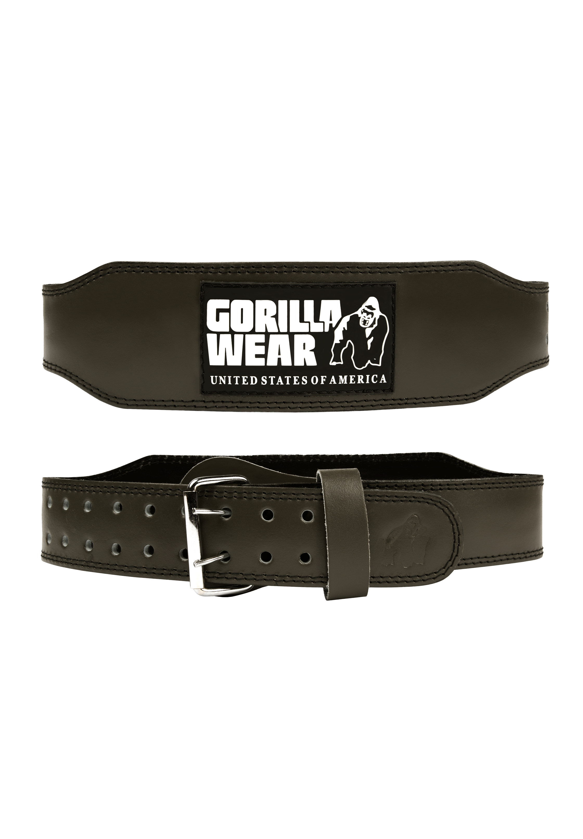 Gorilla Wear Gorilla Wear 4 Inch Padded Leather Lifting Belt Lifting Belts Army Green