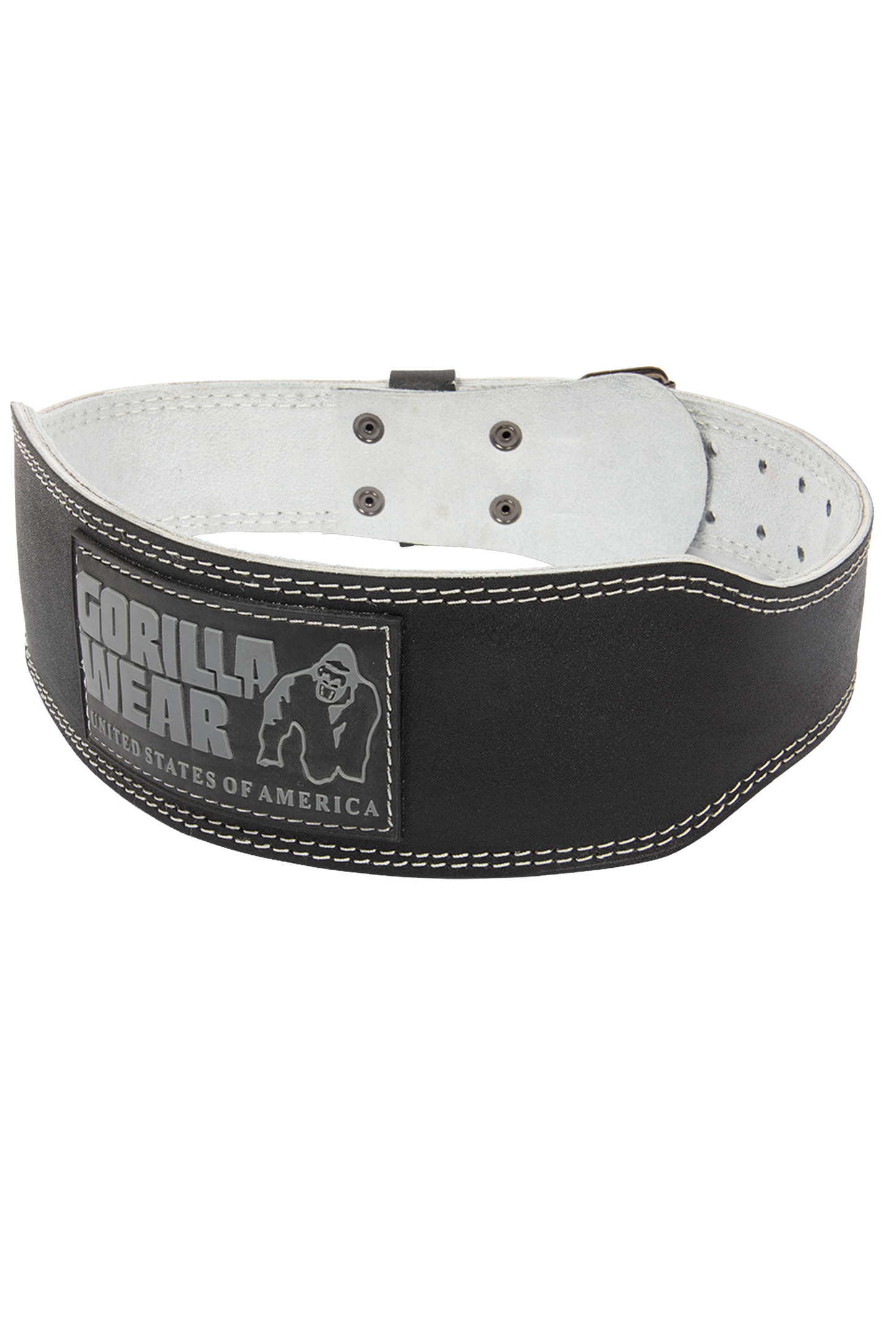 Gorilla Wear Gorilla Wear 4 Inch Padded Leather Lifting Belt Lifting Belts Black/Gray