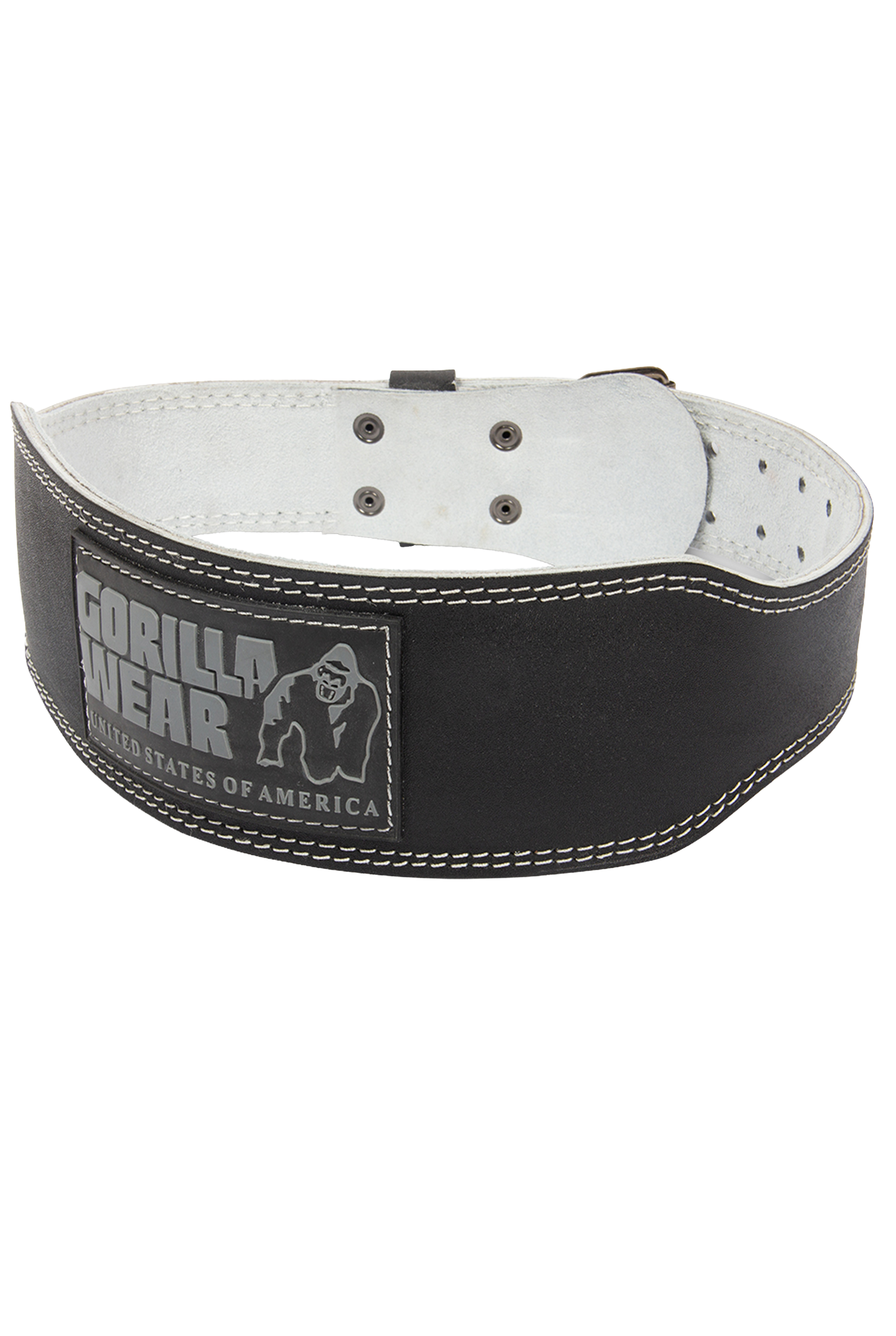 Gorilla Wear Gorilla Wear 4 Inch Padded Leather Lifting Belt Lifting Belts Black/Gray