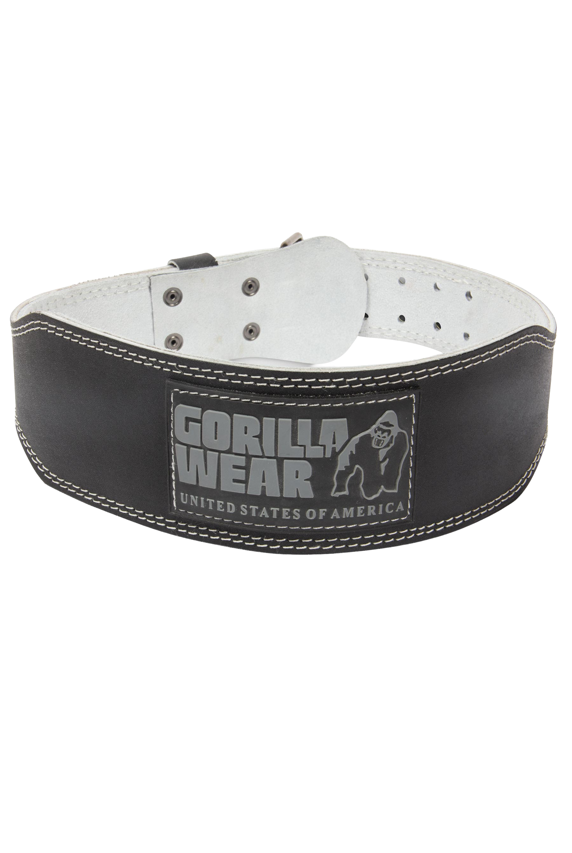 Gorilla Wear Gorilla Wear 4 Inch Padded Leather Lifting Belt Lifting Belts Black/Gray