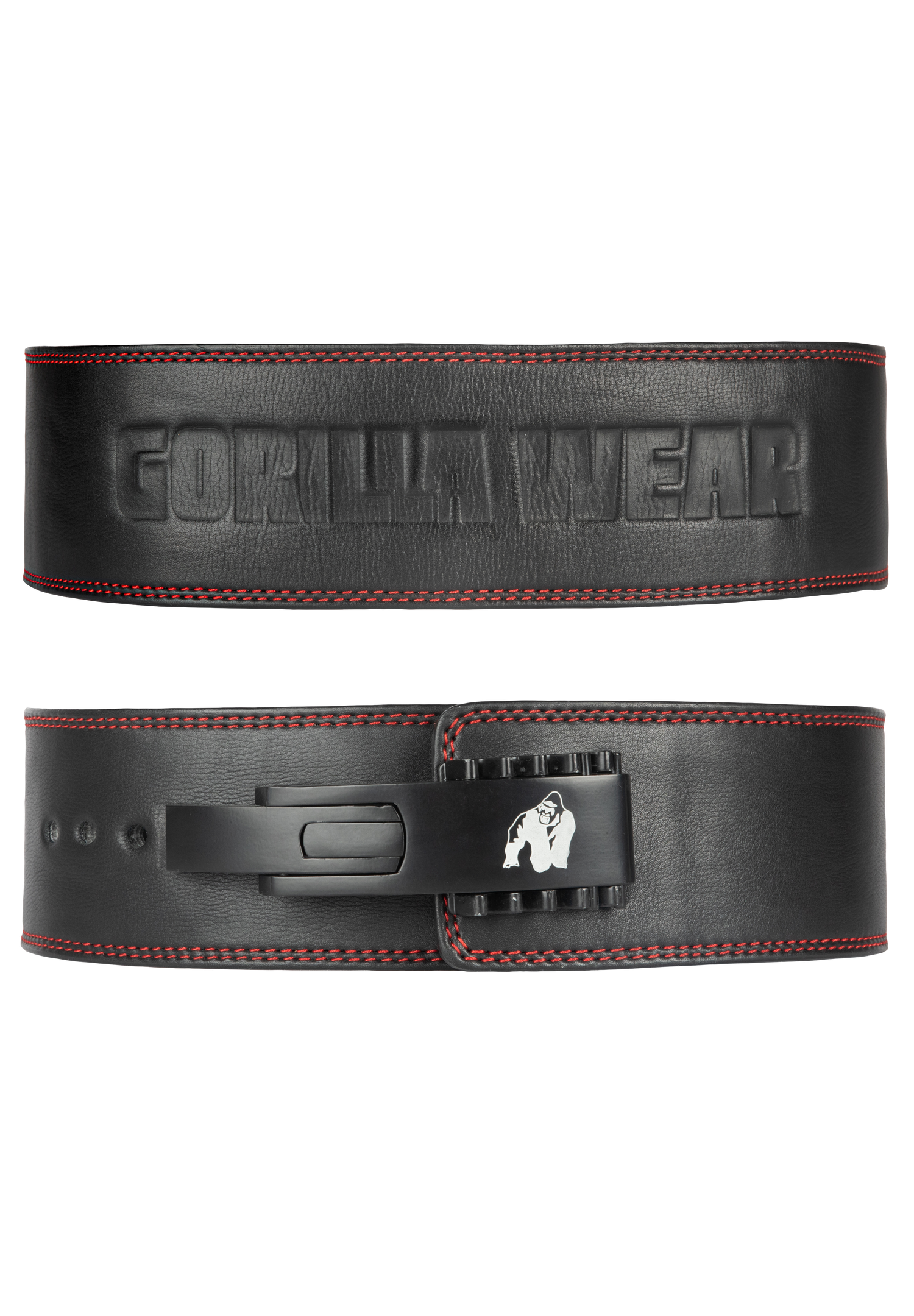 Gorilla Wear Gorilla Wear 4 Inch Premium Leather Lever Belt Lifting Belts Black