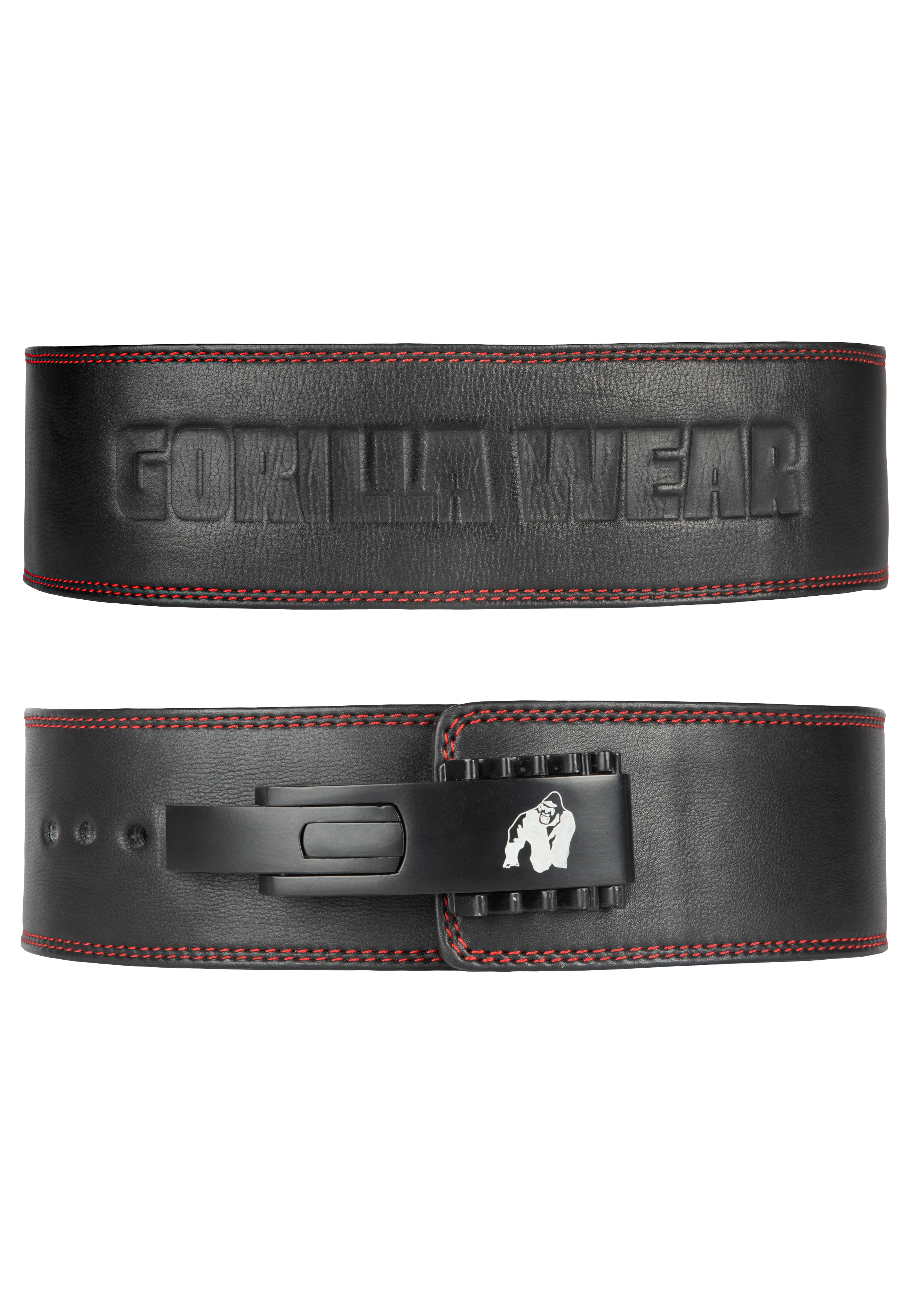 Gorilla Wear Gorilla Wear 4 Inch Premium Leather Lever Belt Lifting Belts Black