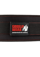Gorilla Wear Gorilla Wear 4 Inch Women's Lifting Belt Lifting Belts Black/Red Stitched