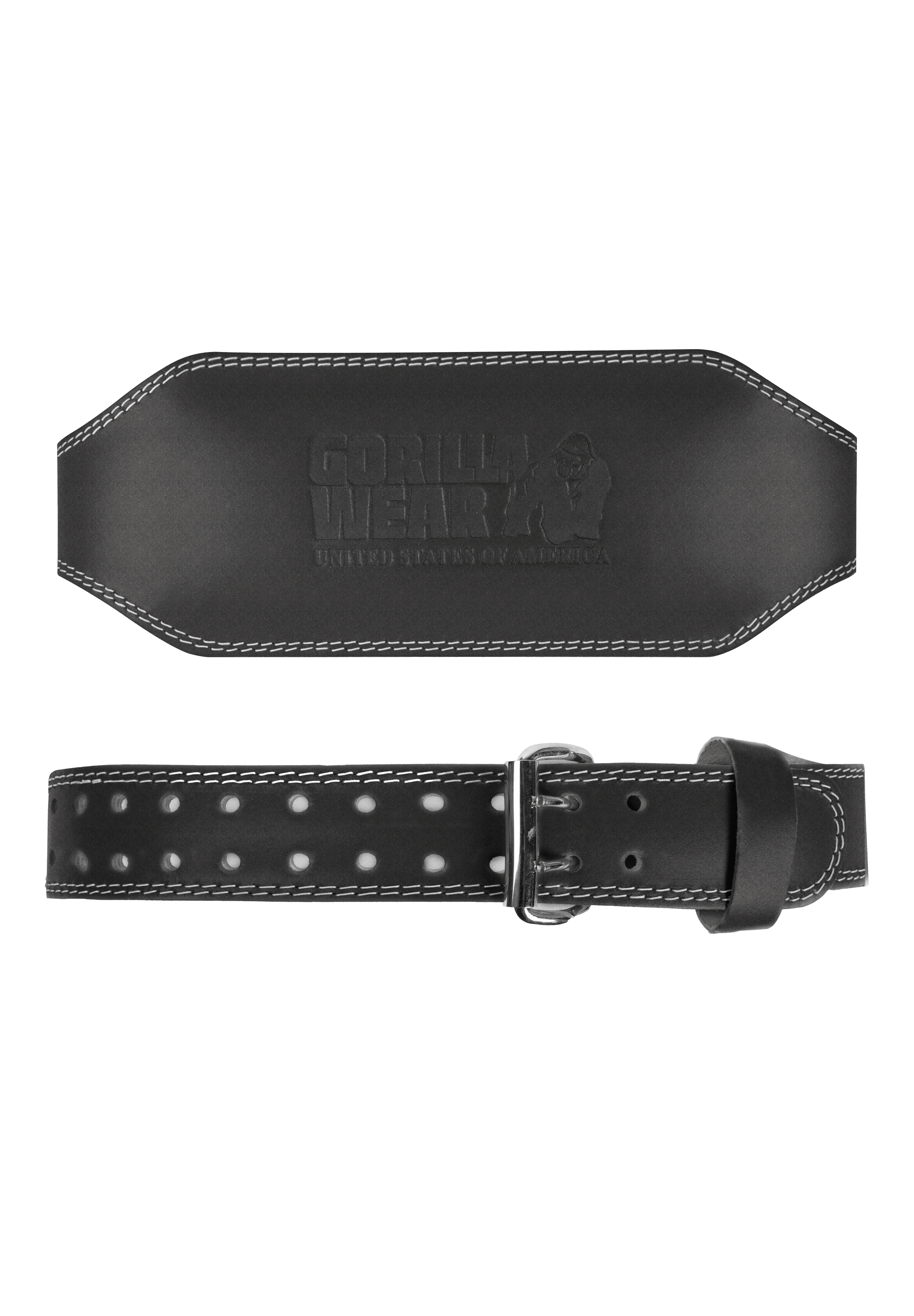 Gorilla Wear Gorilla Wear 6 Inch Padded Leather Lifting Belt Lifting Belts Black