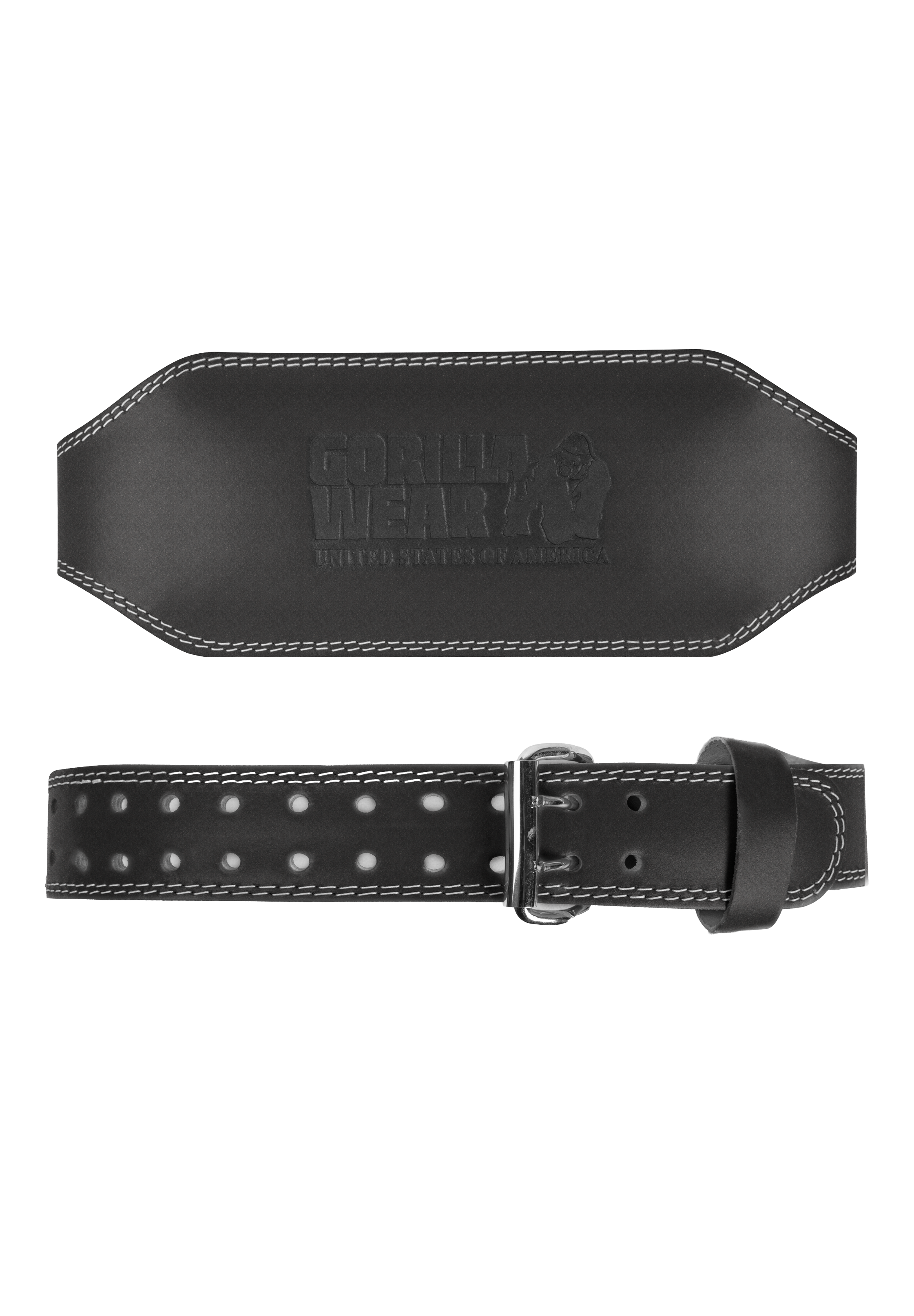 Gorilla Wear Gorilla Wear 6 Inch Padded Leather Lifting Belt Lifting Belts Black