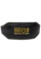 Gorilla Wear Gorilla Wear 6 Inch Padded Leather Lifting Belt Lifting Belts Black/Gold