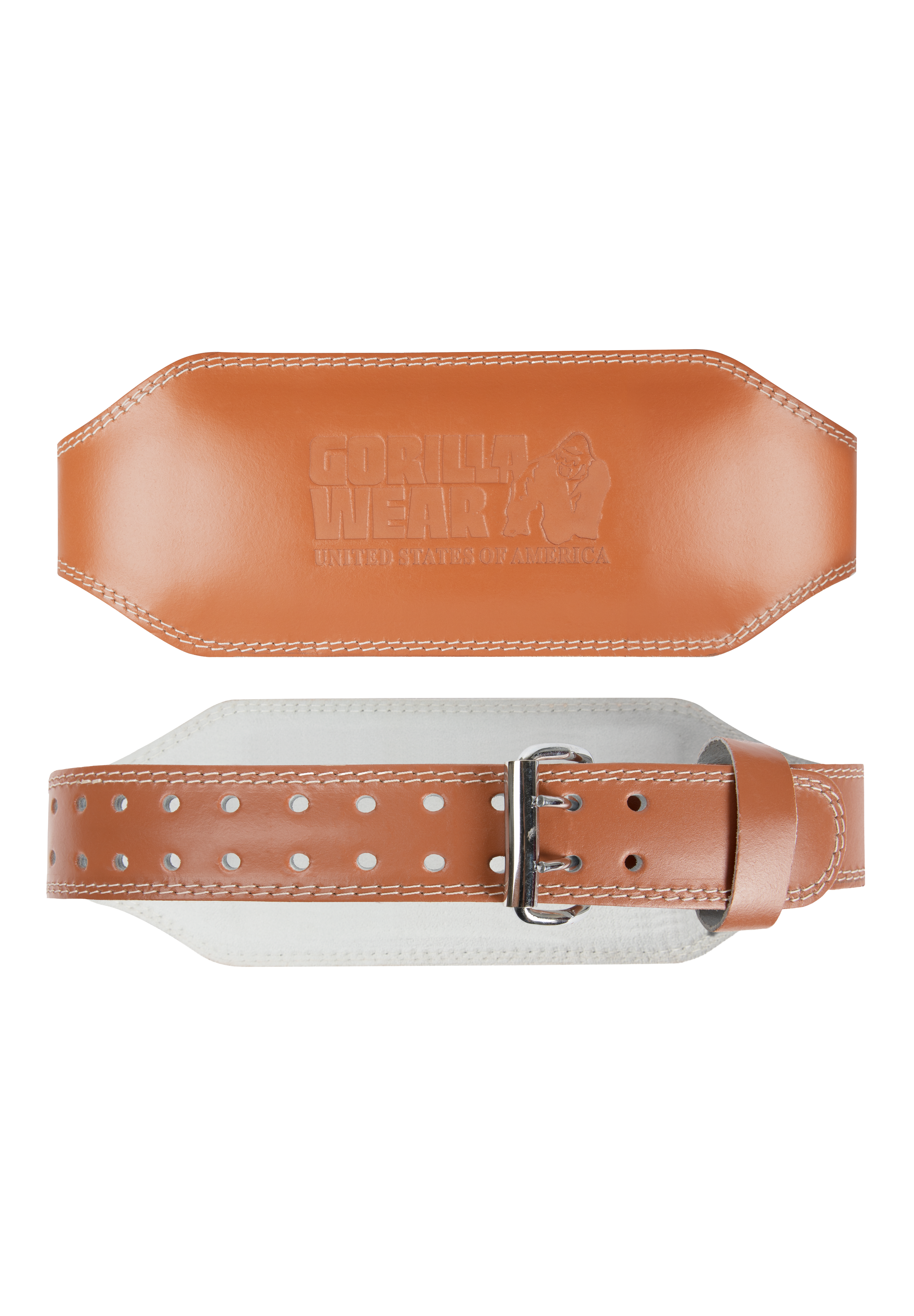 Gorilla Wear Gorilla Wear 6 Inch Padded Leather Lifting Belt Lifting Belts Brown