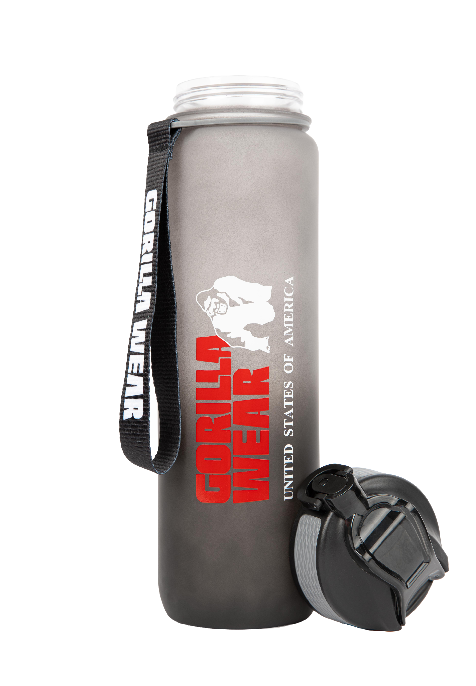 Gorilla Wear Gradient Water Bottle 1000ML Shakers & Bottles Black/Gray