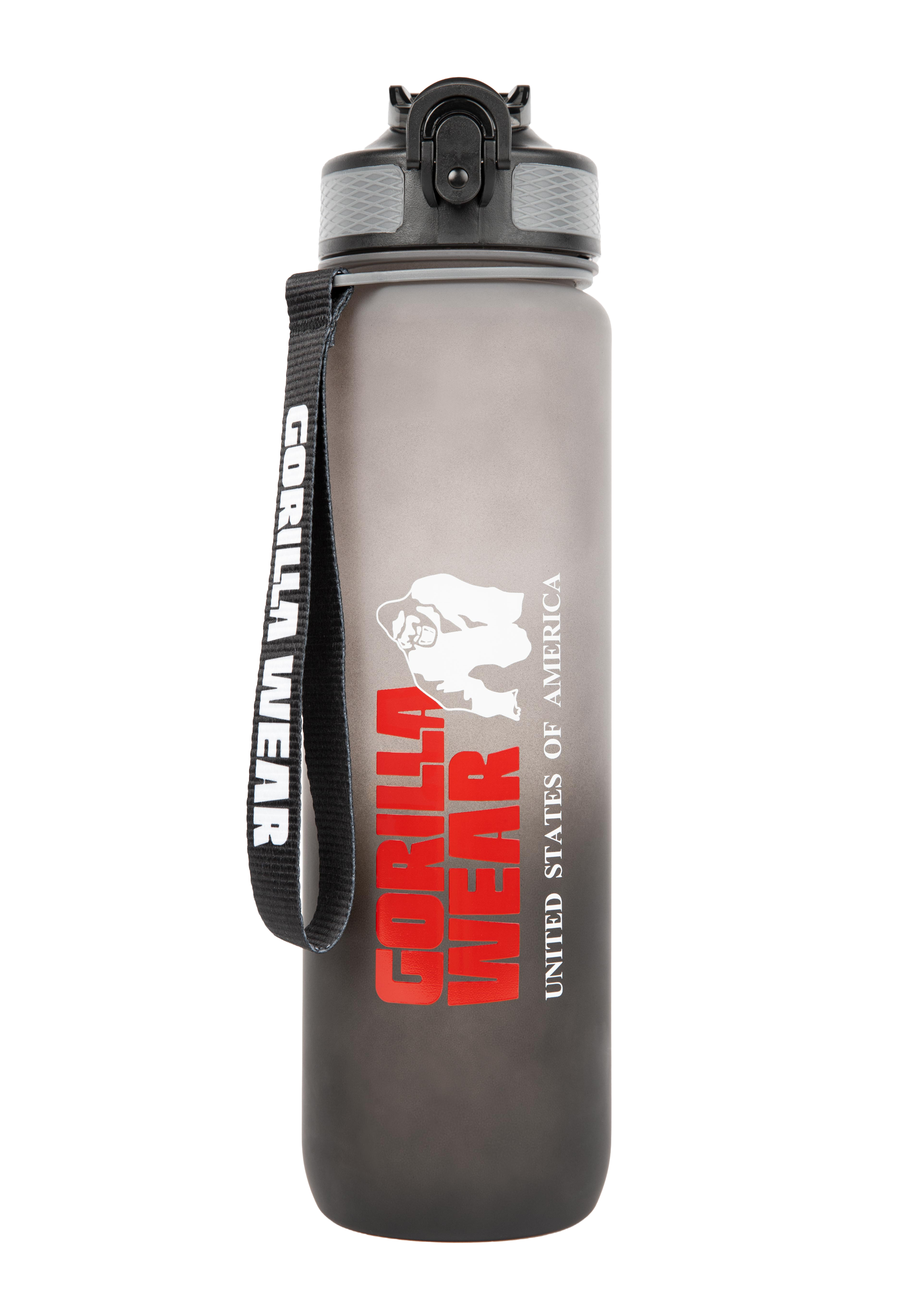 Gorilla Wear Gradient Water Bottle 1000ML Shakers & Bottles Black/Gray