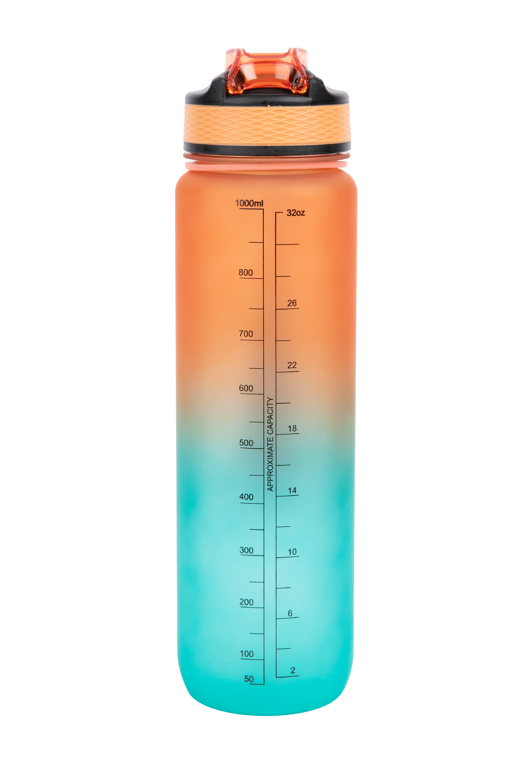 Gorilla Wear Gradient Water Bottle 1000ML Shakers & Bottles Green/Orange