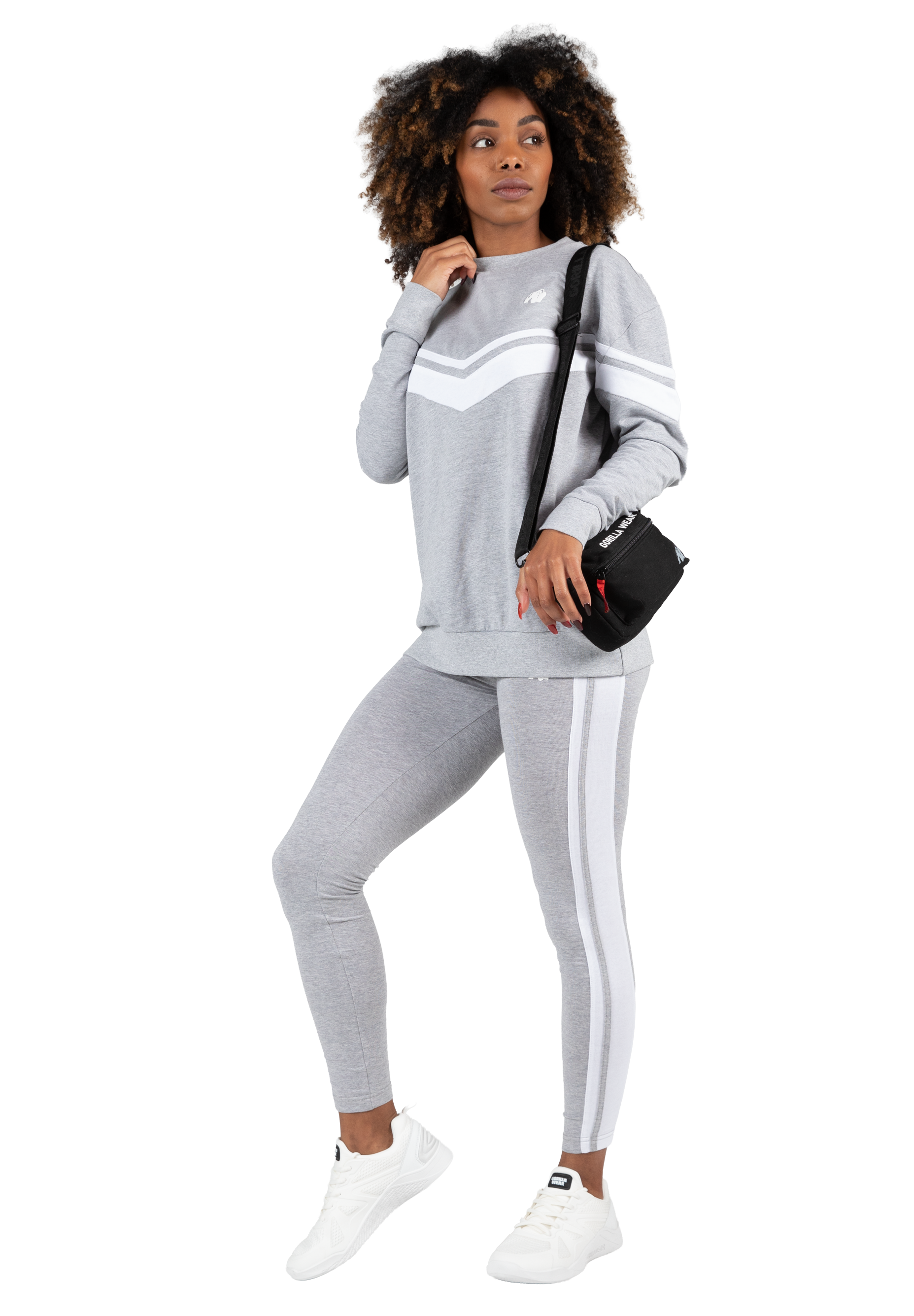 Gorilla Wear Hailey Oversized Sweatshirt Hoodie & Sweatshirt Gray Melange
