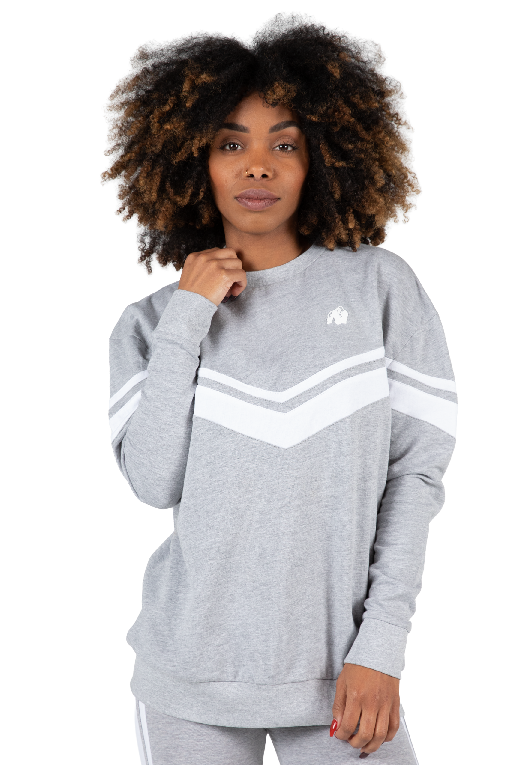 Gorilla Wear Hailey Oversized Sweatshirt Hoodie & Sweatshirt Gray Melange