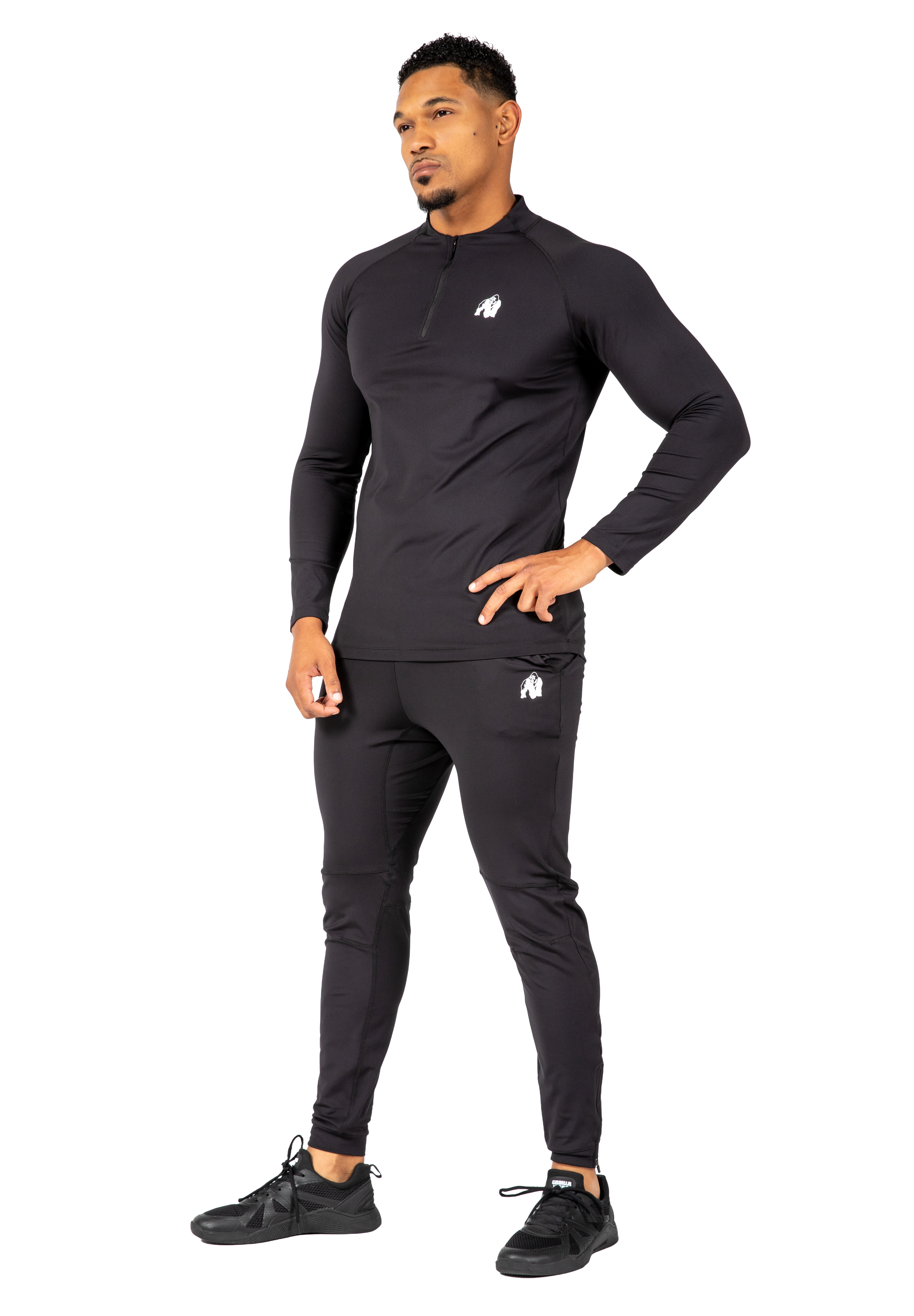 Gorilla Wear Hamilton Hybrid Long Sleeve T-Shirt & Tops Black