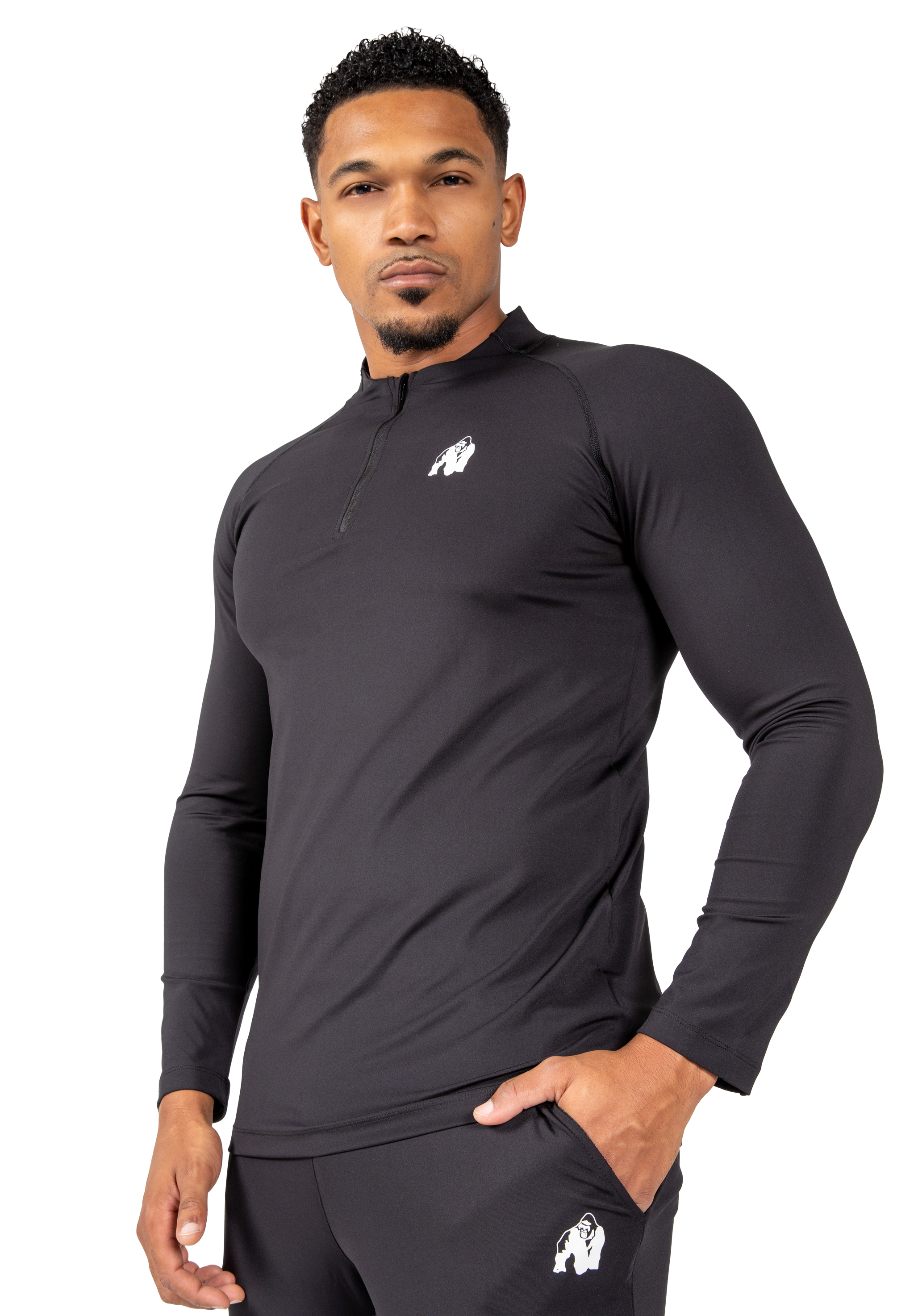 Gorilla Wear Hamilton Hybrid Long Sleeve T-Shirt & Tops Black