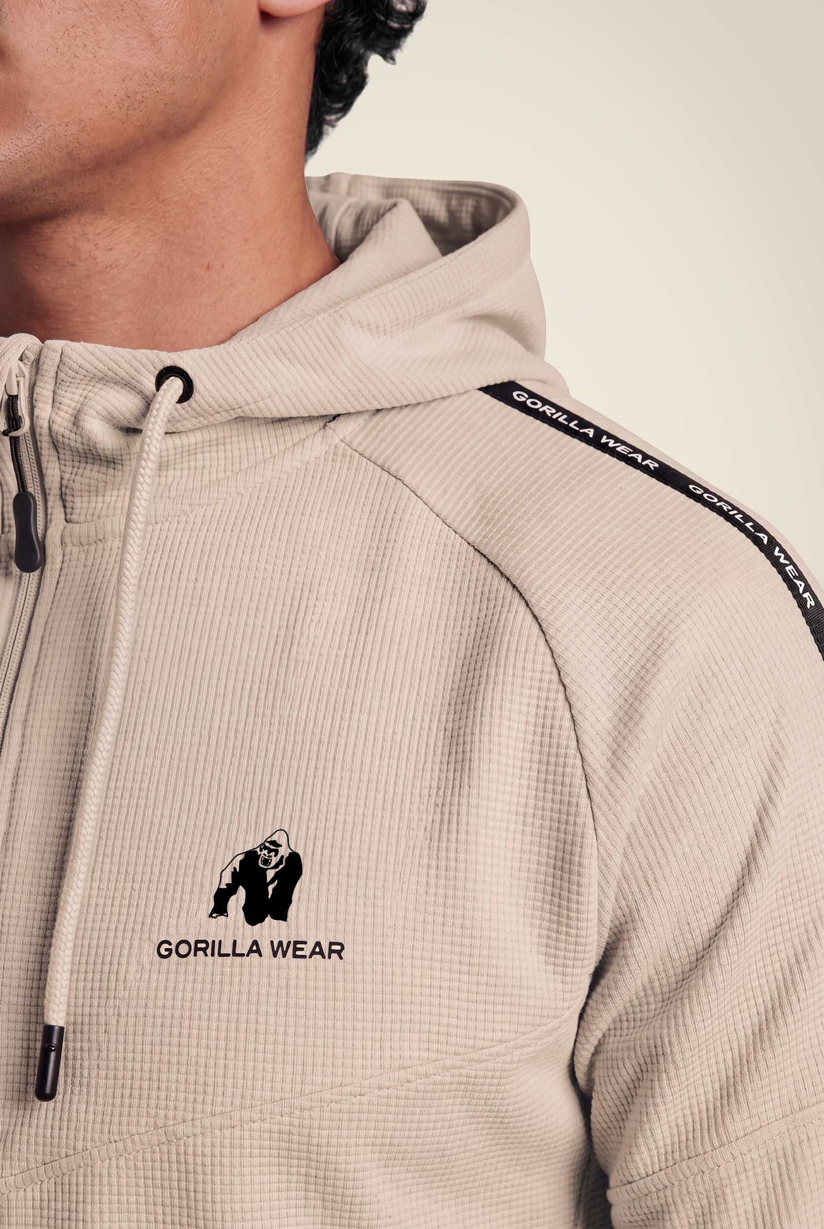 Gorilla Wear Harvey Hooded Track Jacket Jacket Beige