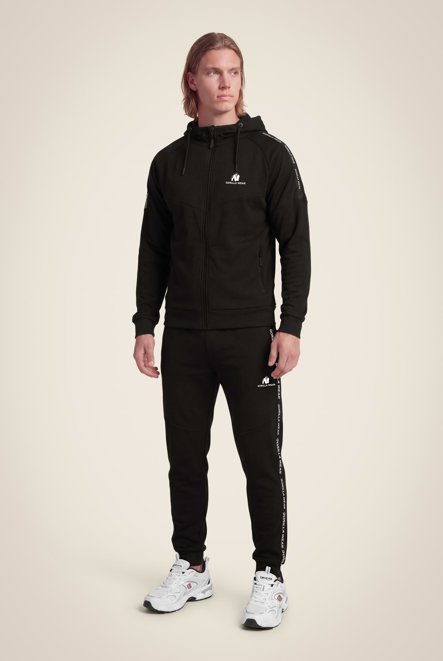 Gorilla Wear Harvey Hooded Track Jacket Jacket Black