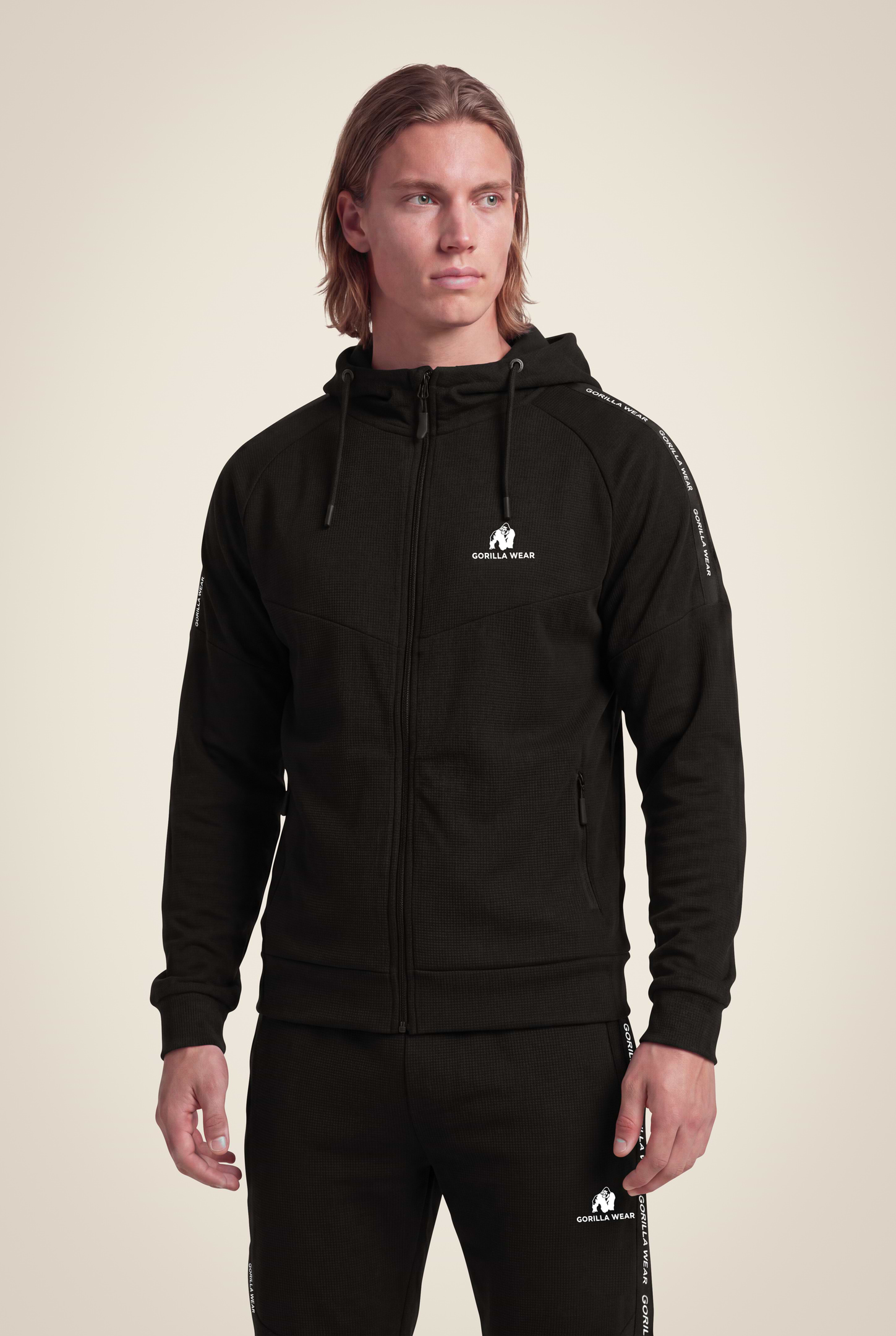 Gorilla Wear Harvey Hooded Track Jacket Jacket Black