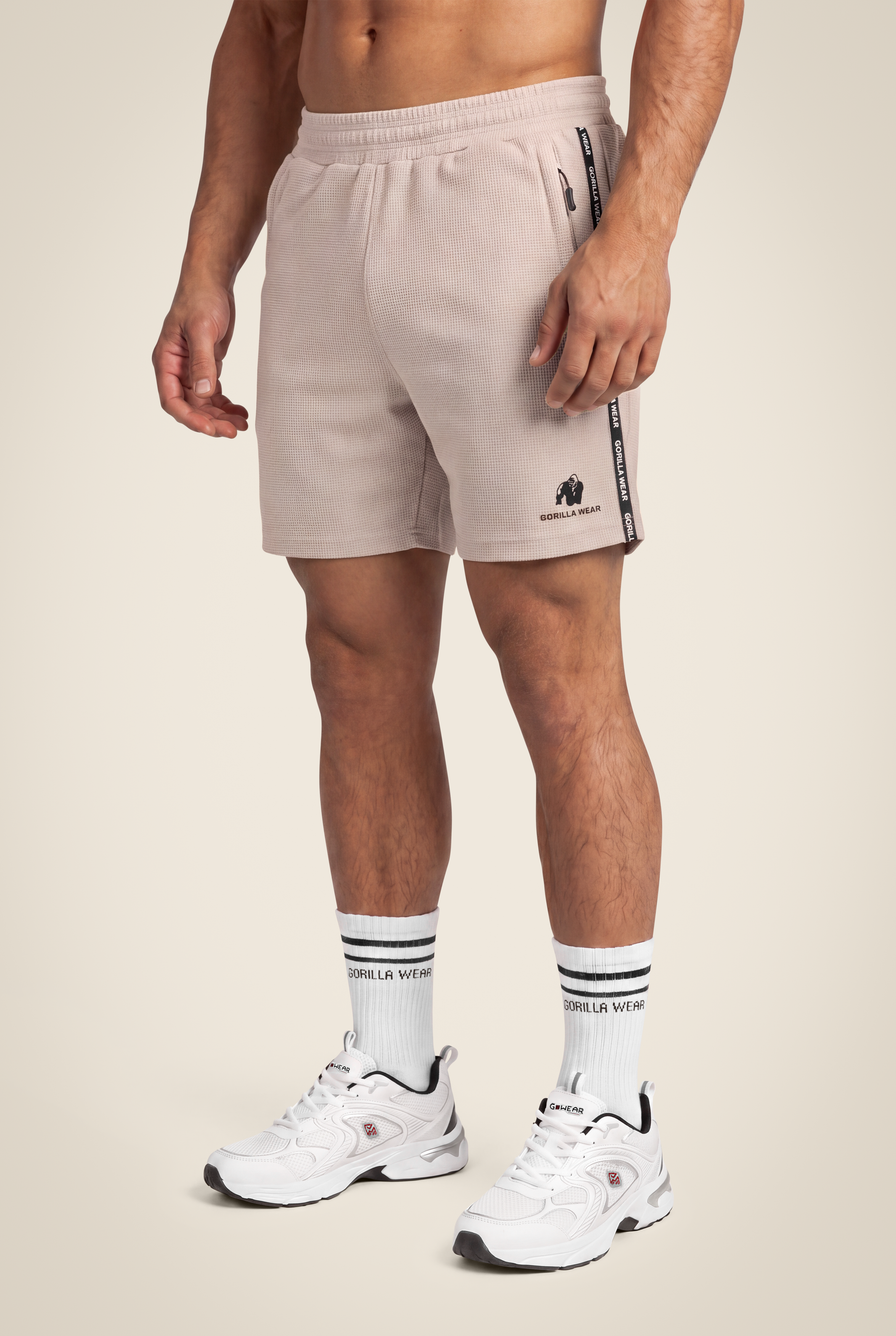 Gorilla Wear Harvey Track Shorts Shorts Beige