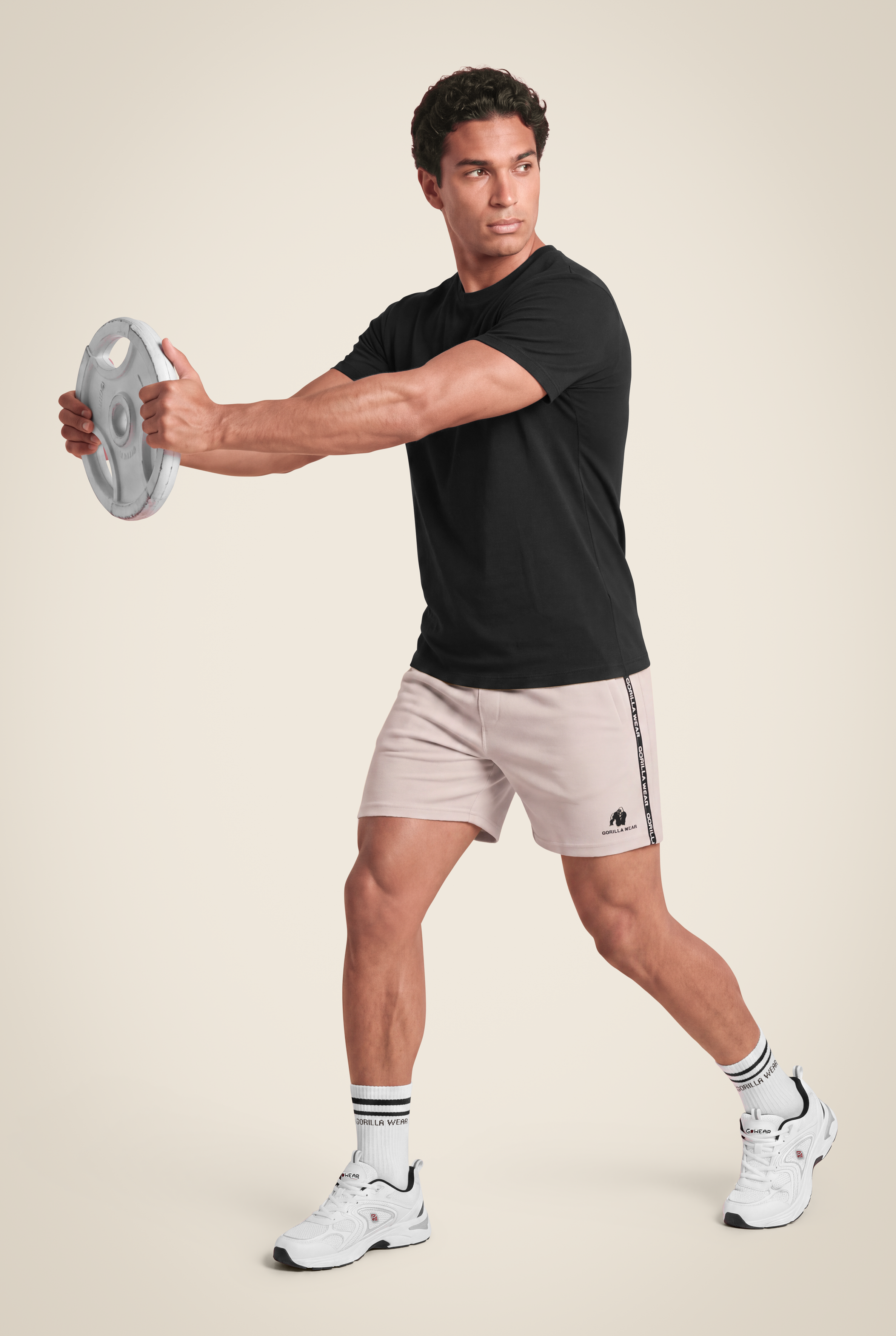 Gorilla Wear Harvey Track Shorts Shorts Beige