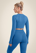 Gorilla Wear Hilton Seamless Long Sleeve T-Shirt & Tops Blue
