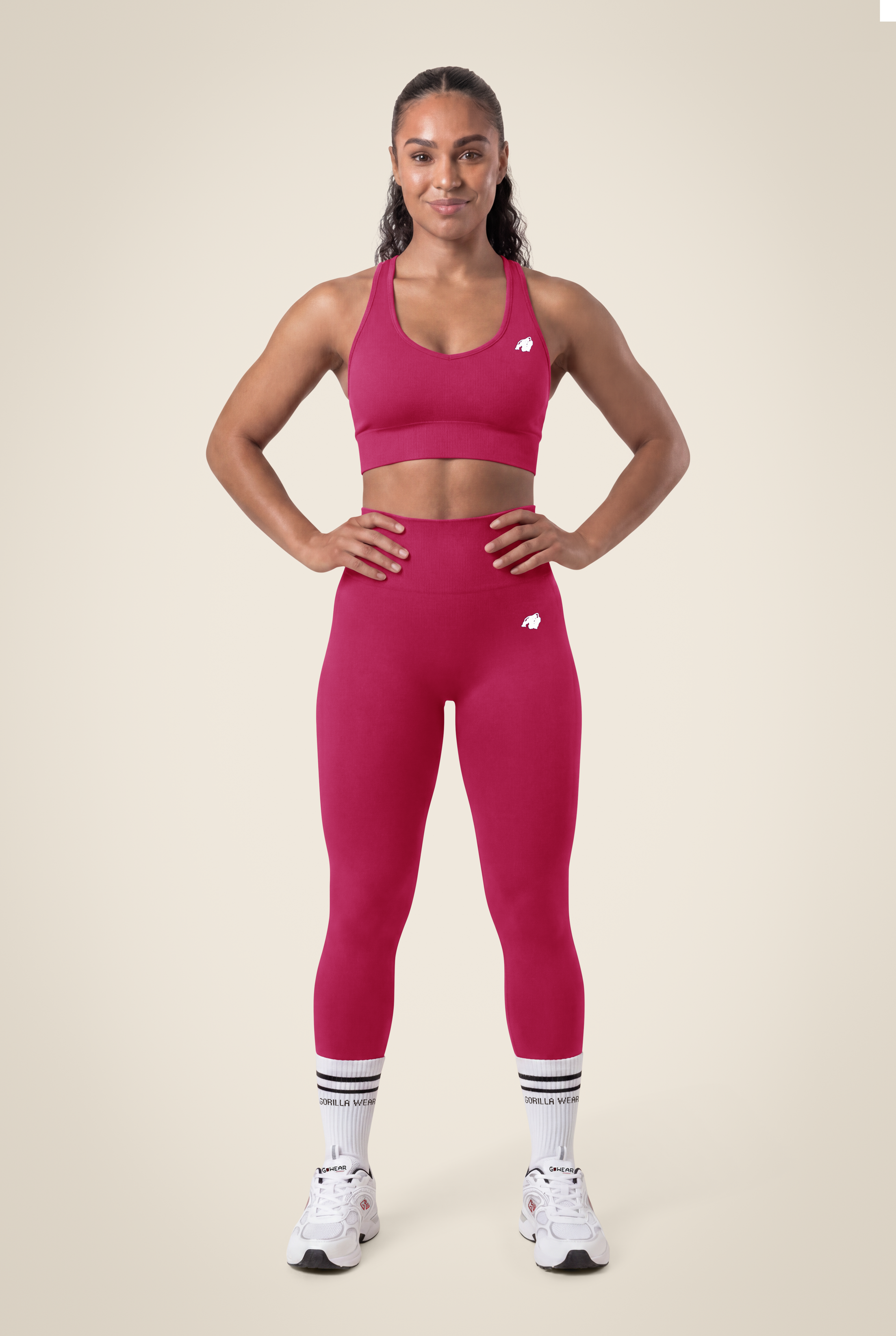 Gorilla Wear Hilton Seamless Sports Bra Sports Bra Fuchsia