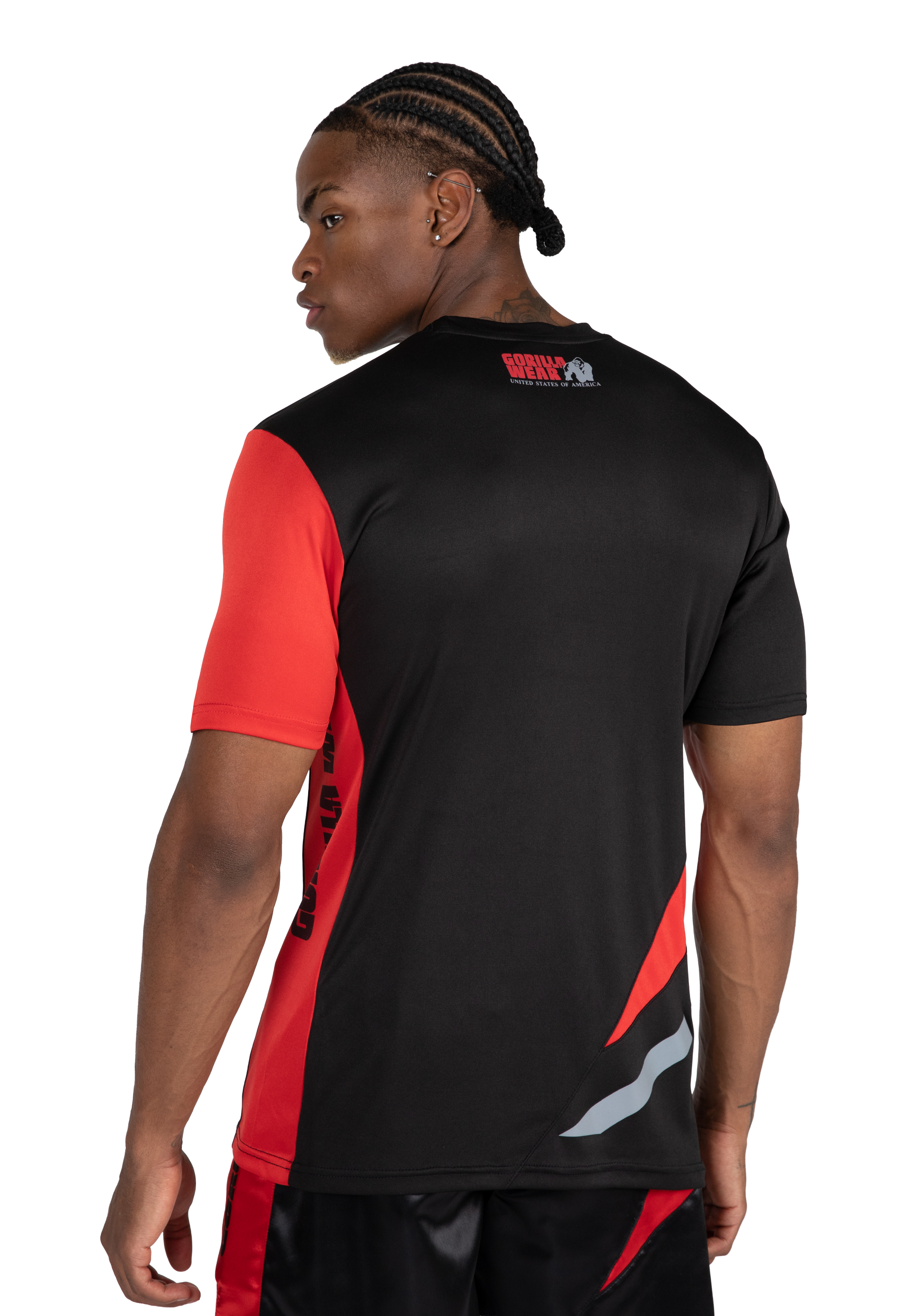 Gorilla Wear Hornell T-Shirt T-Shirt & Tops Black/Red
