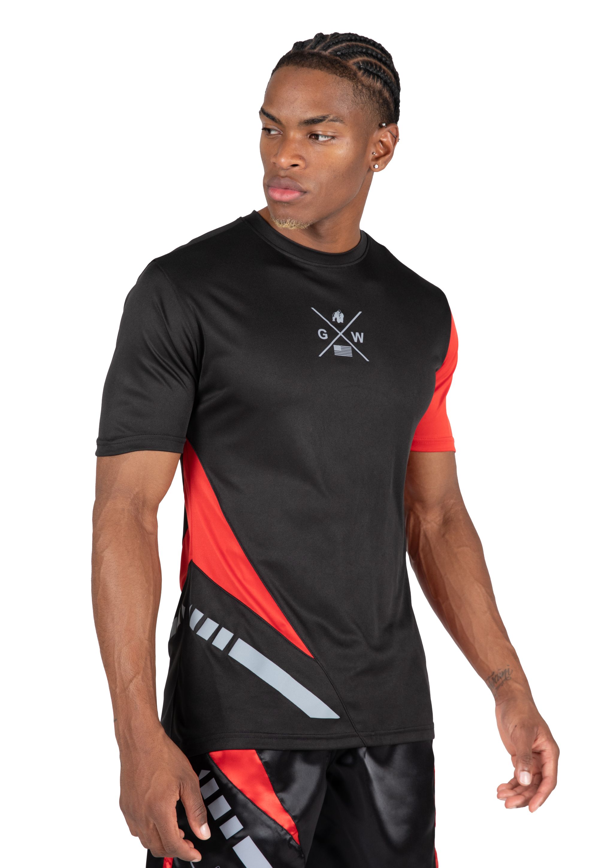 Gorilla Wear Hornell T-Shirt T-Shirt & Tops Black/Red