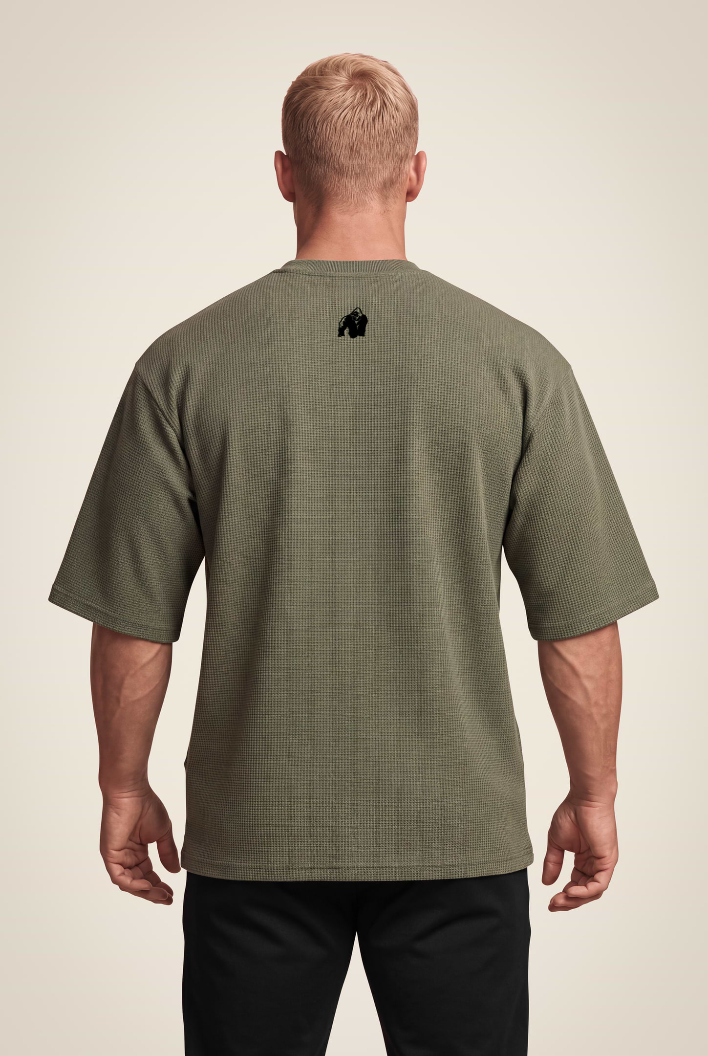 Gorilla Wear Idaho Oversized Waffle T-Shirt T-Shirt & Tops Army Green