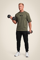 Gorilla Wear Idaho Oversized Waffle T-Shirt T-Shirt & Tops Army Green