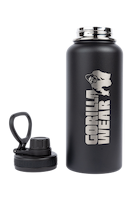Gorilla Wear Insulated Stainless Steel Water Bottle 1000ML Shakers & Bottles Black
