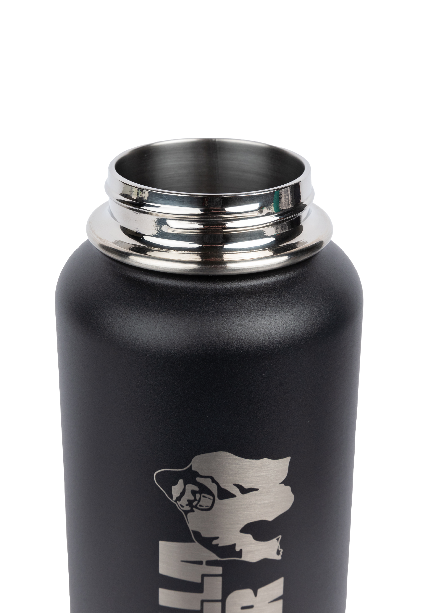 Gorilla Wear Insulated Stainless Steel Water Bottle 1000ML Shakers & Bottles Black