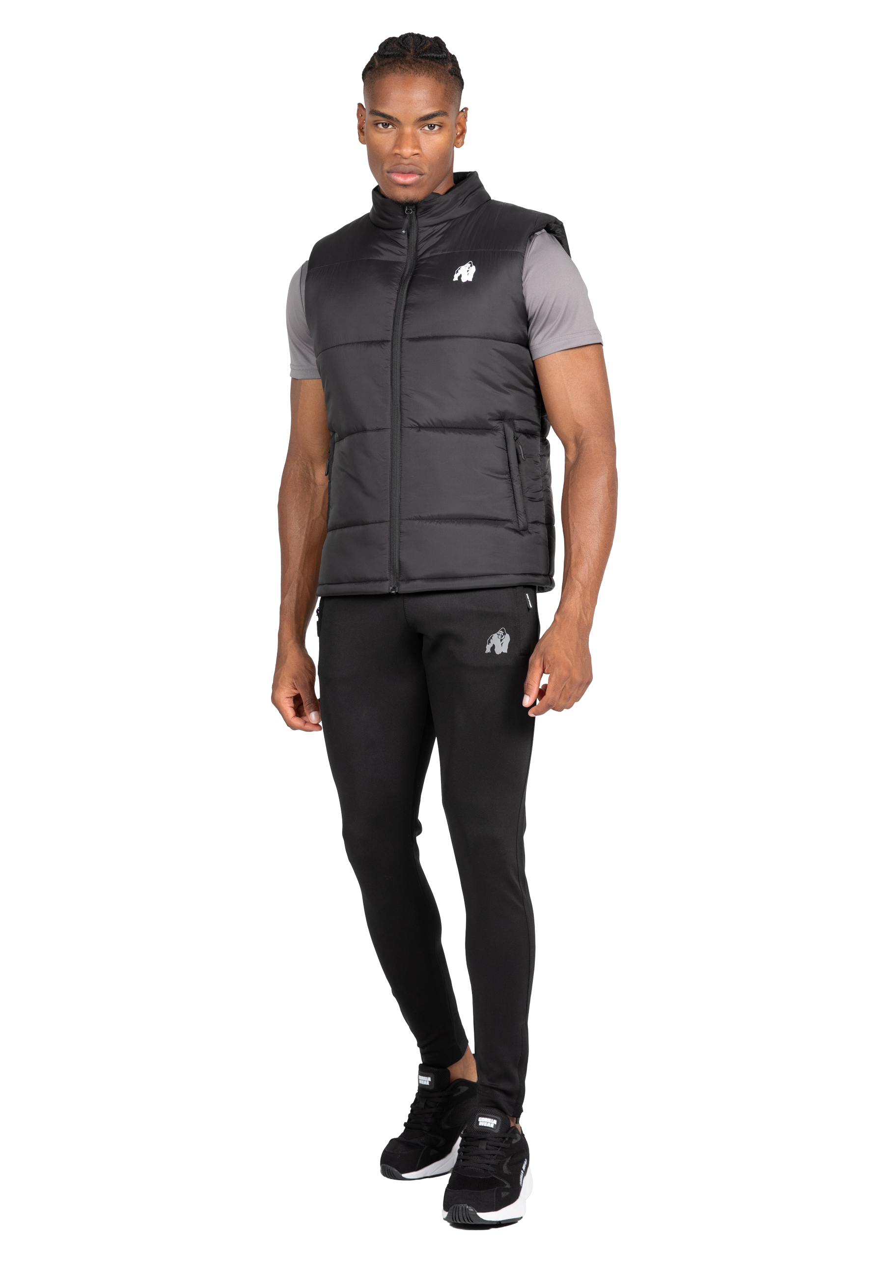 Gorilla Wear Irvine Puffer Vest Jacket Black