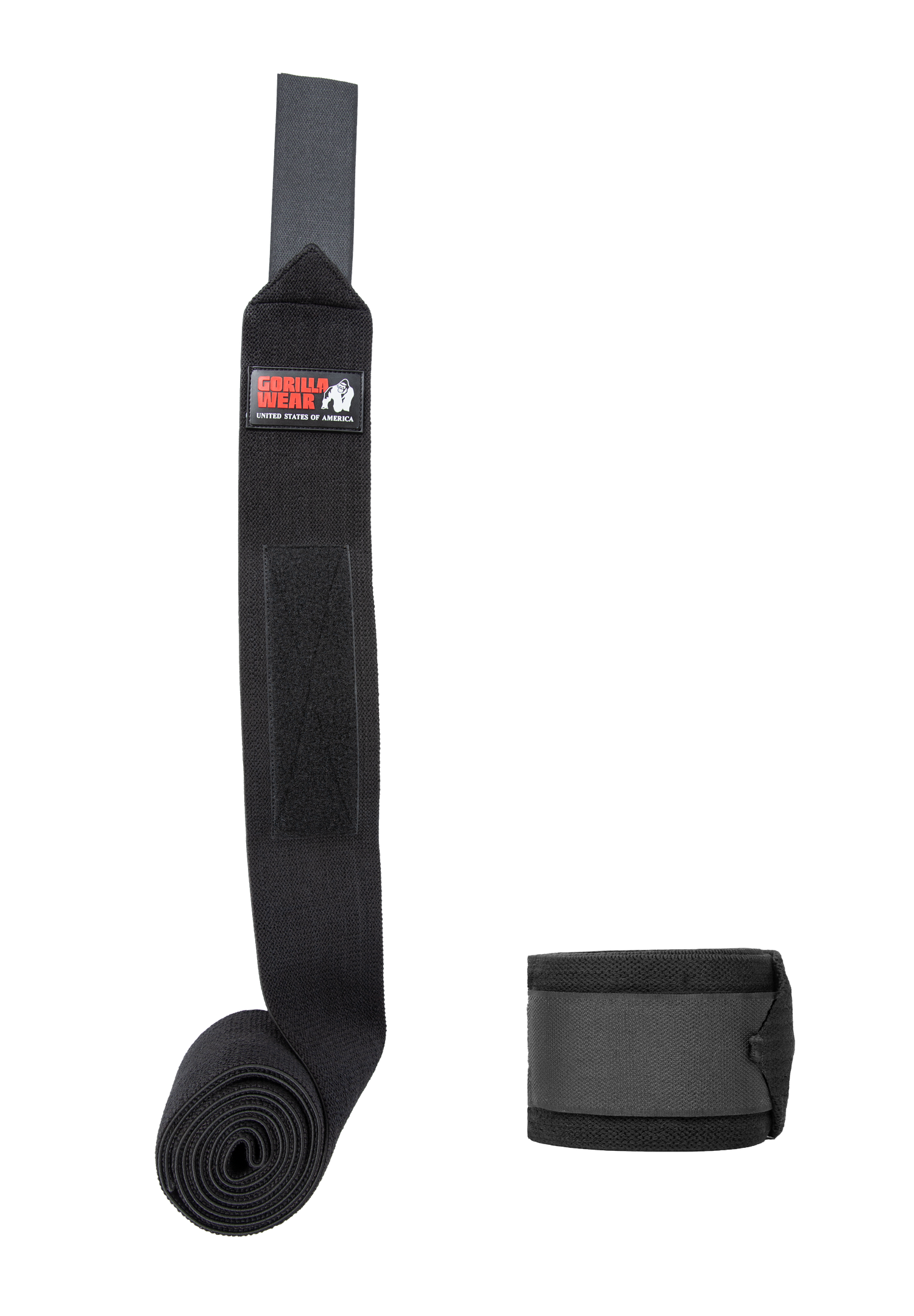 Gorilla Wear Knee Wraps 200CM Lifting Straps & Wraps Black