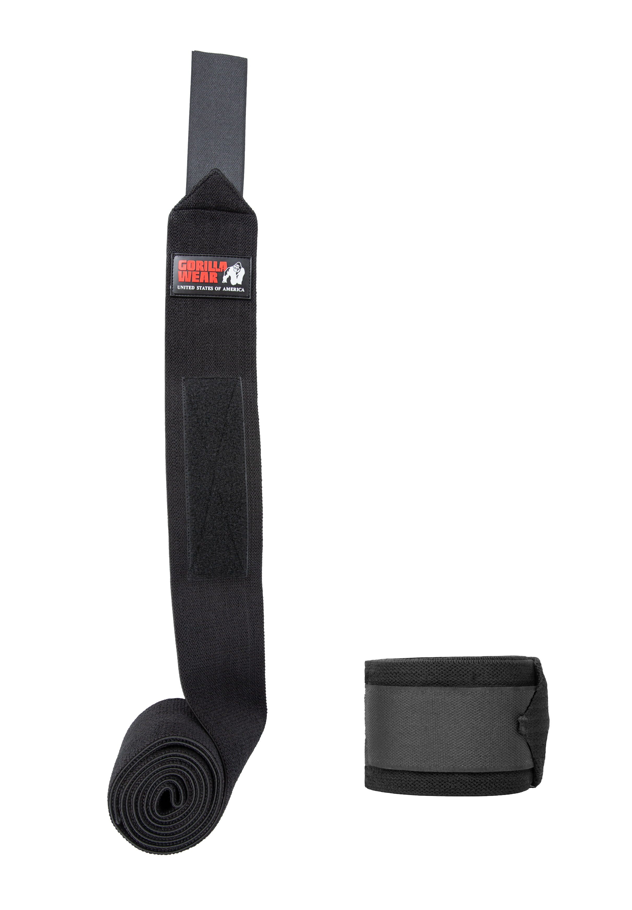 Gorilla Wear Knee Wraps 200CM Lifting Straps & Wraps Black