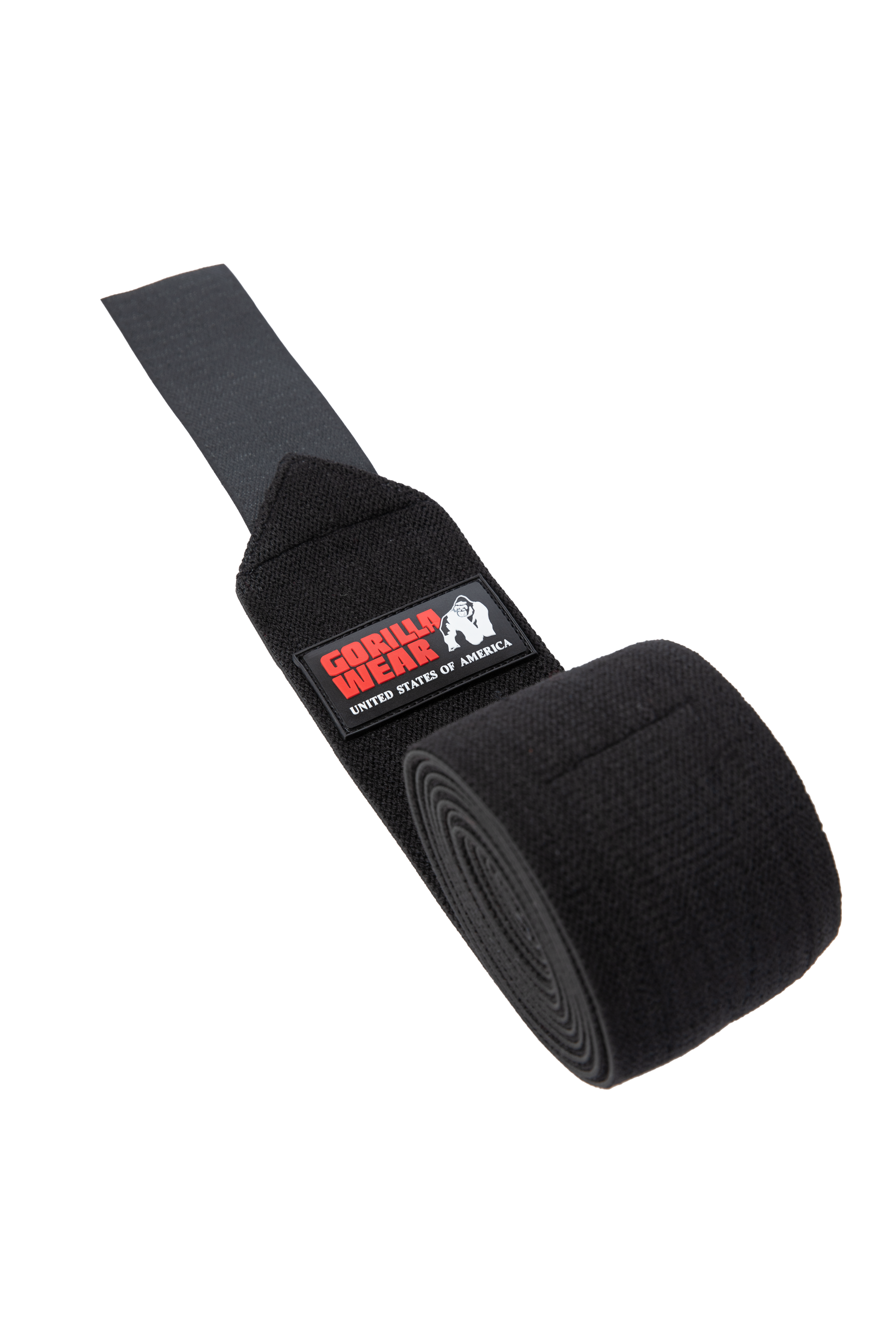 Gorilla Wear Knee Wraps 200CM Lifting Straps & Wraps Black