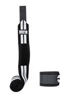 Gorilla Wear Knee Wraps 200CM Lifting Straps & Wraps Black/White