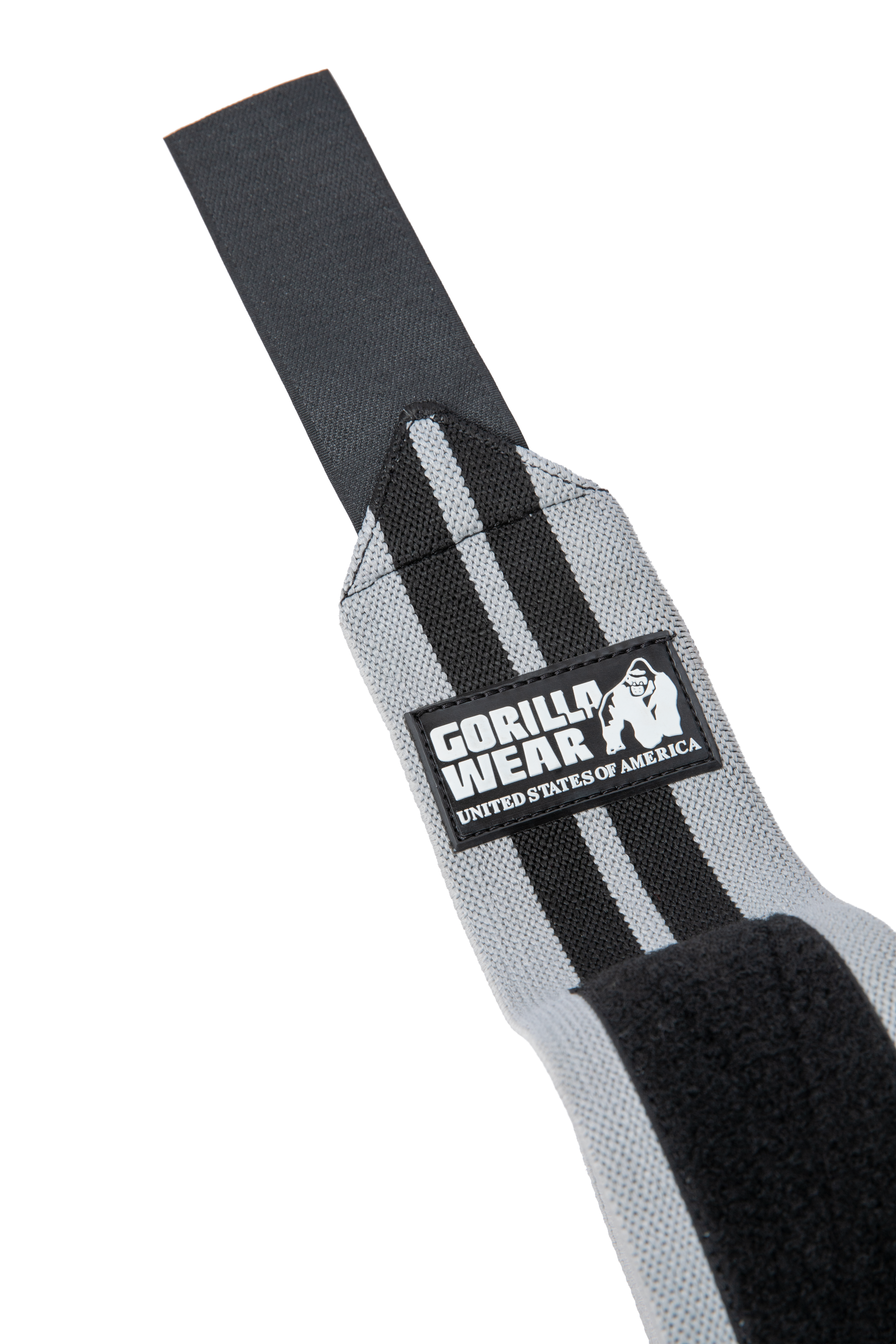 Gorilla Wear Knee Wraps 200CM Lifting Straps & Wraps Gray/Black