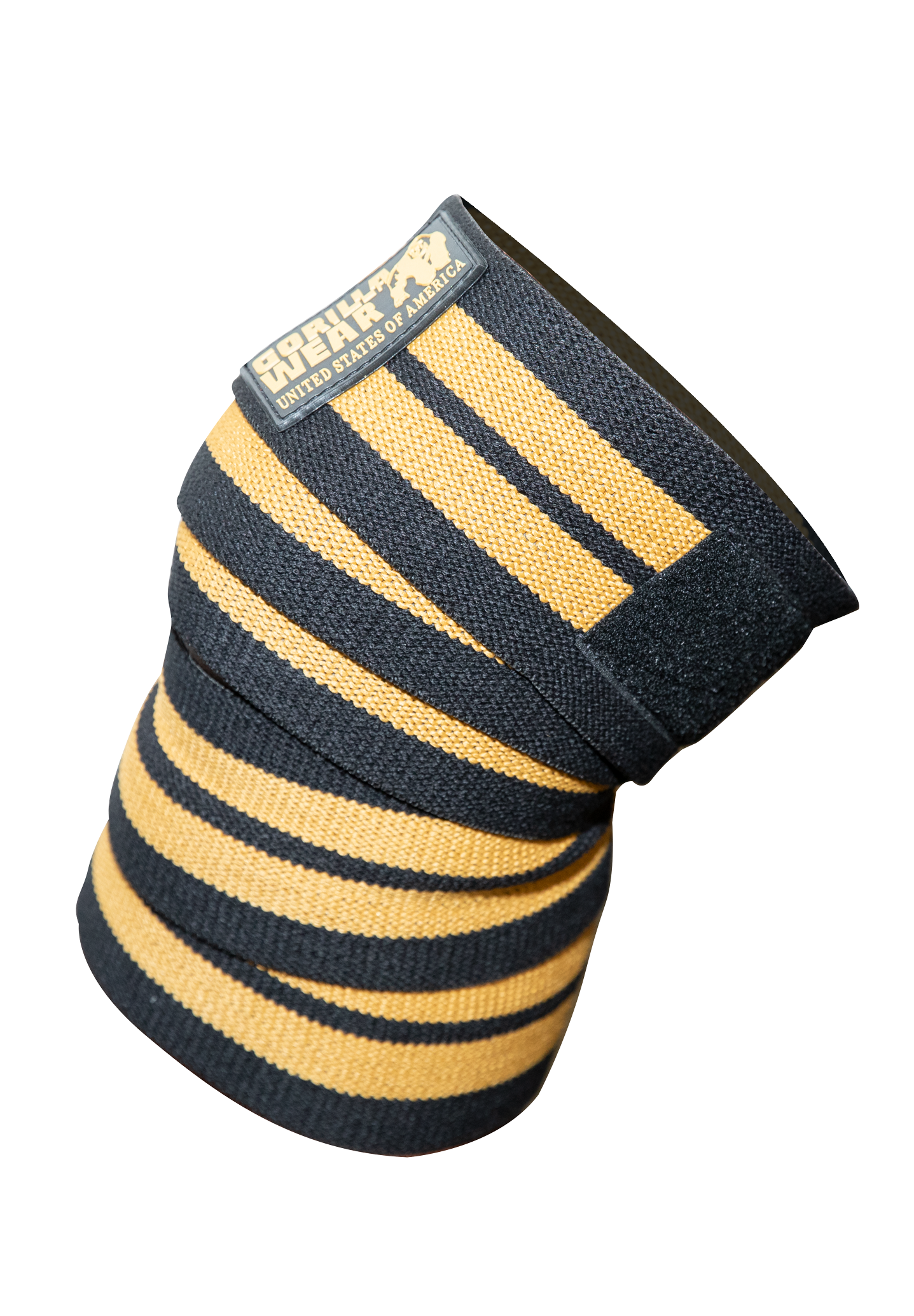 Gorilla Wear Knee Wraps 250CM Lifting Straps & Wraps Black/Gold