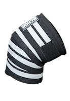Gorilla Wear Knee Wraps 250CM Lifting Straps & Wraps Black/White