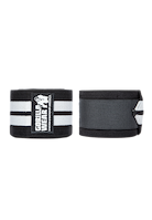 Gorilla Wear Knee Wraps 250CM Lifting Straps & Wraps Black/White