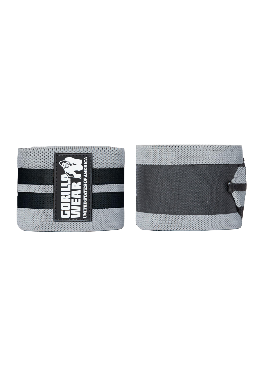 Gorilla Wear Knee Wraps 250CM Lifting Straps & Wraps Gray/Black