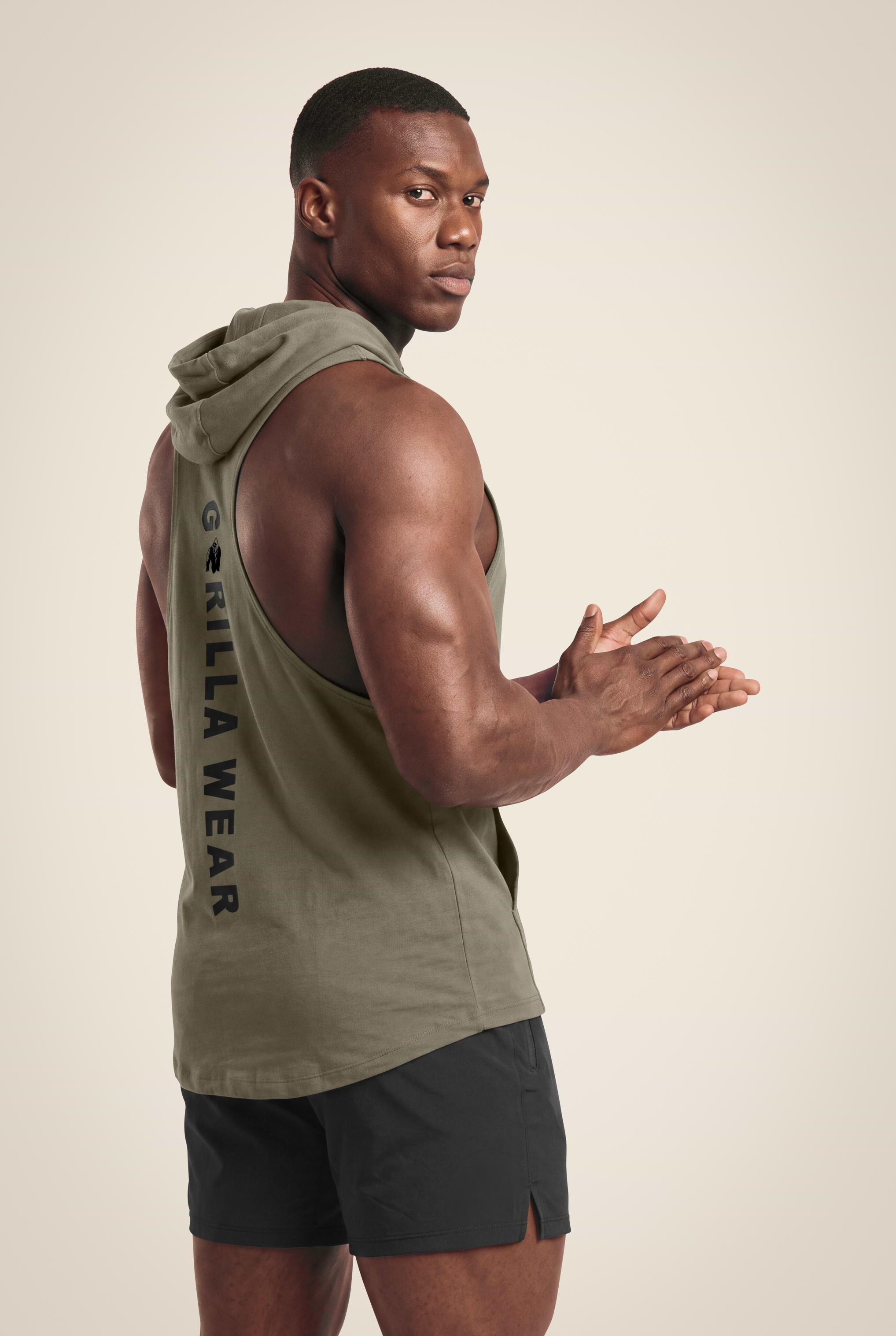 Gorilla Wear Lawrence Hooded Tank Top Tank Top Army Green