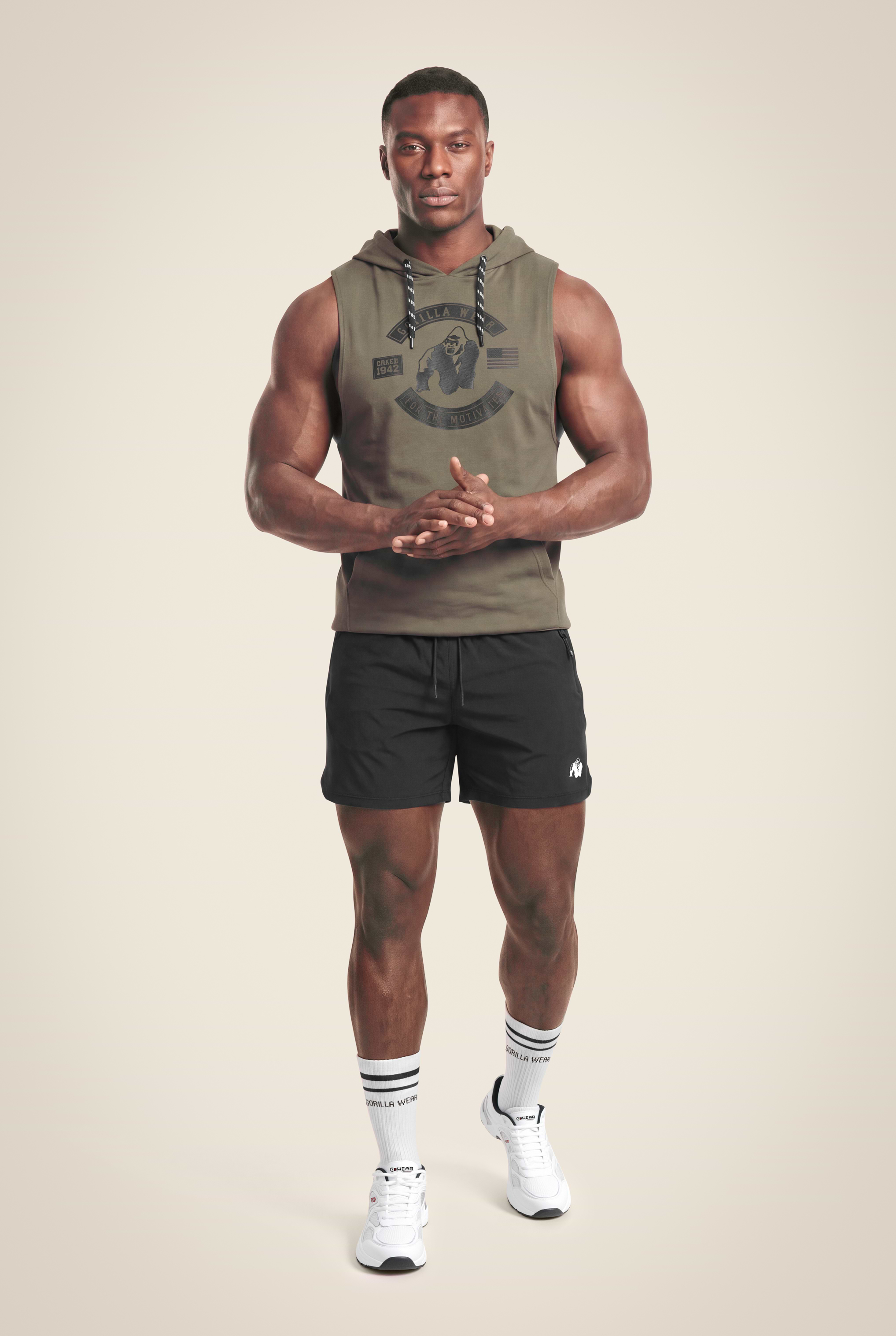 Gorilla Wear Lawrence Hooded Tank Top Tank Top Army Green