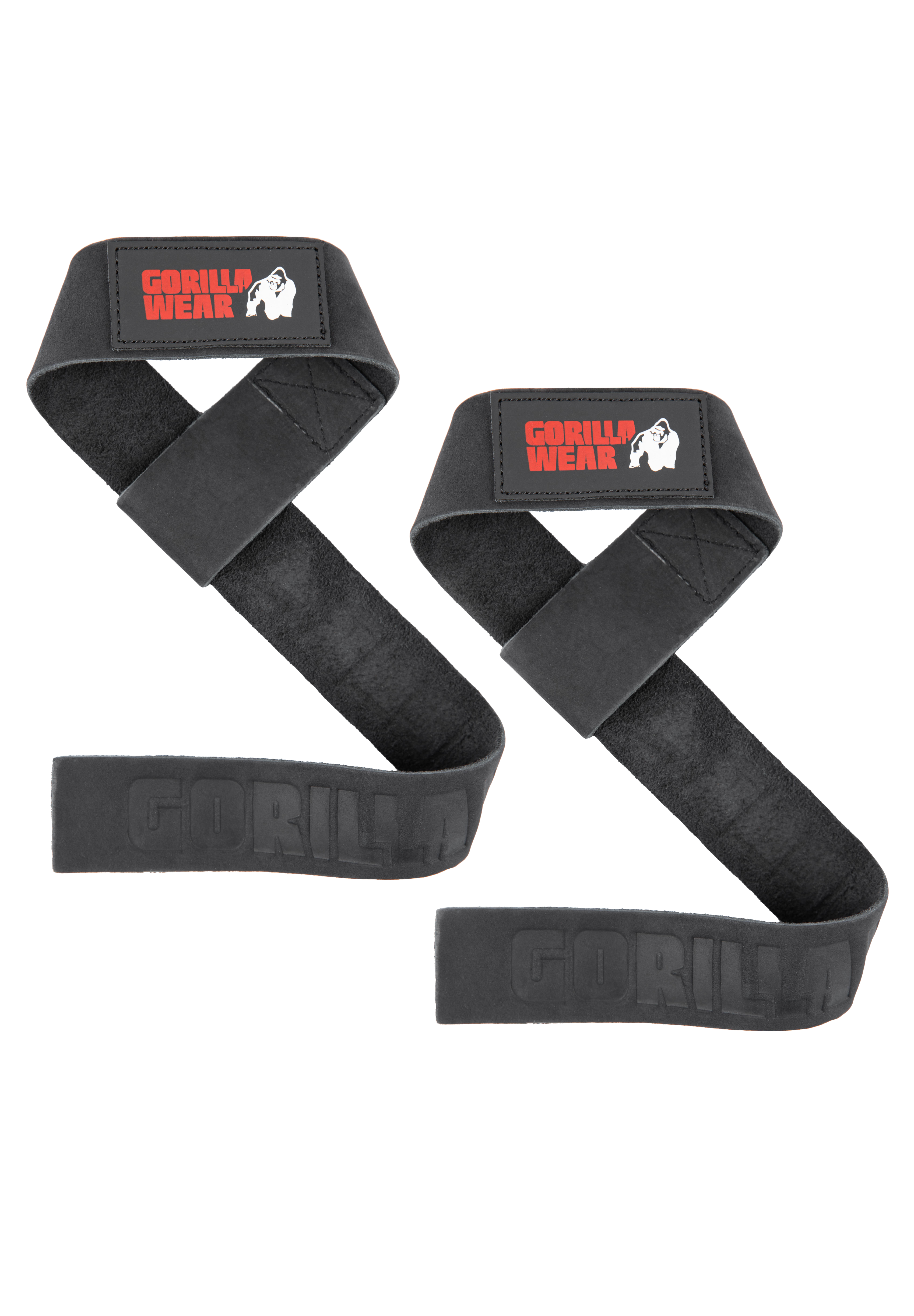 Gorilla Wear Leather Lifting Straps Lifting Straps & Wraps Black