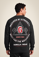 Gorilla Wear Leeds Oversized Sweater Hoodie & Sweatshirt Black