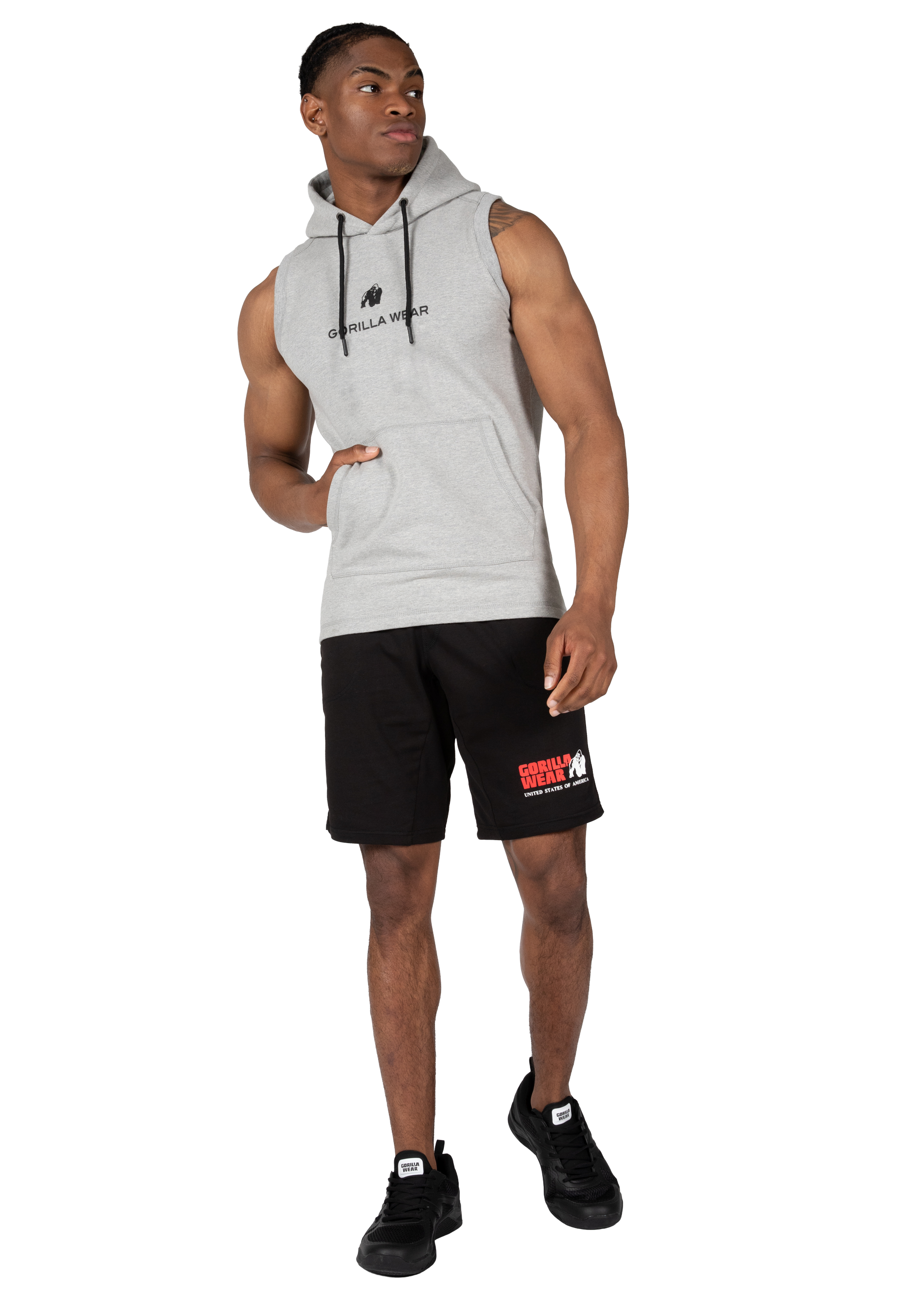 Gorilla Wear Lincoln Sleeveless Hoodie Hoodie & Sweatshirt Gray