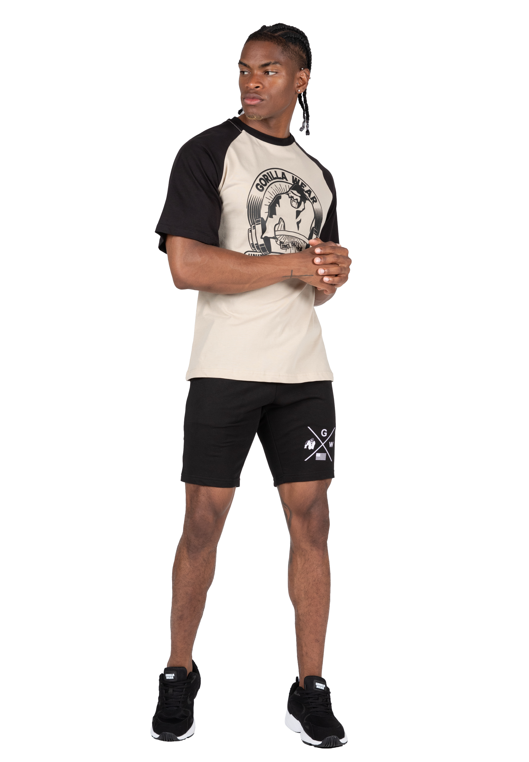 Gorilla Wear Logan Oversized T-Shirt T-Shirt & Tops Beige/Black