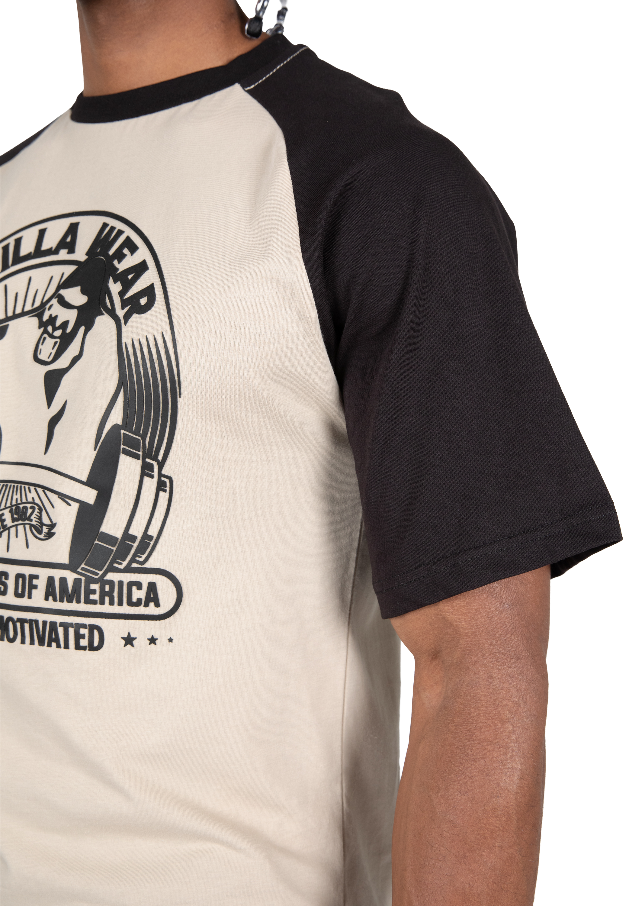 Gorilla Wear Logan Oversized T-Shirt T-Shirt & Tops Beige/Black