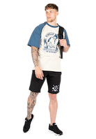Gorilla Wear Logan Oversized T-Shirt T-Shirt & Tops Beige/Blue